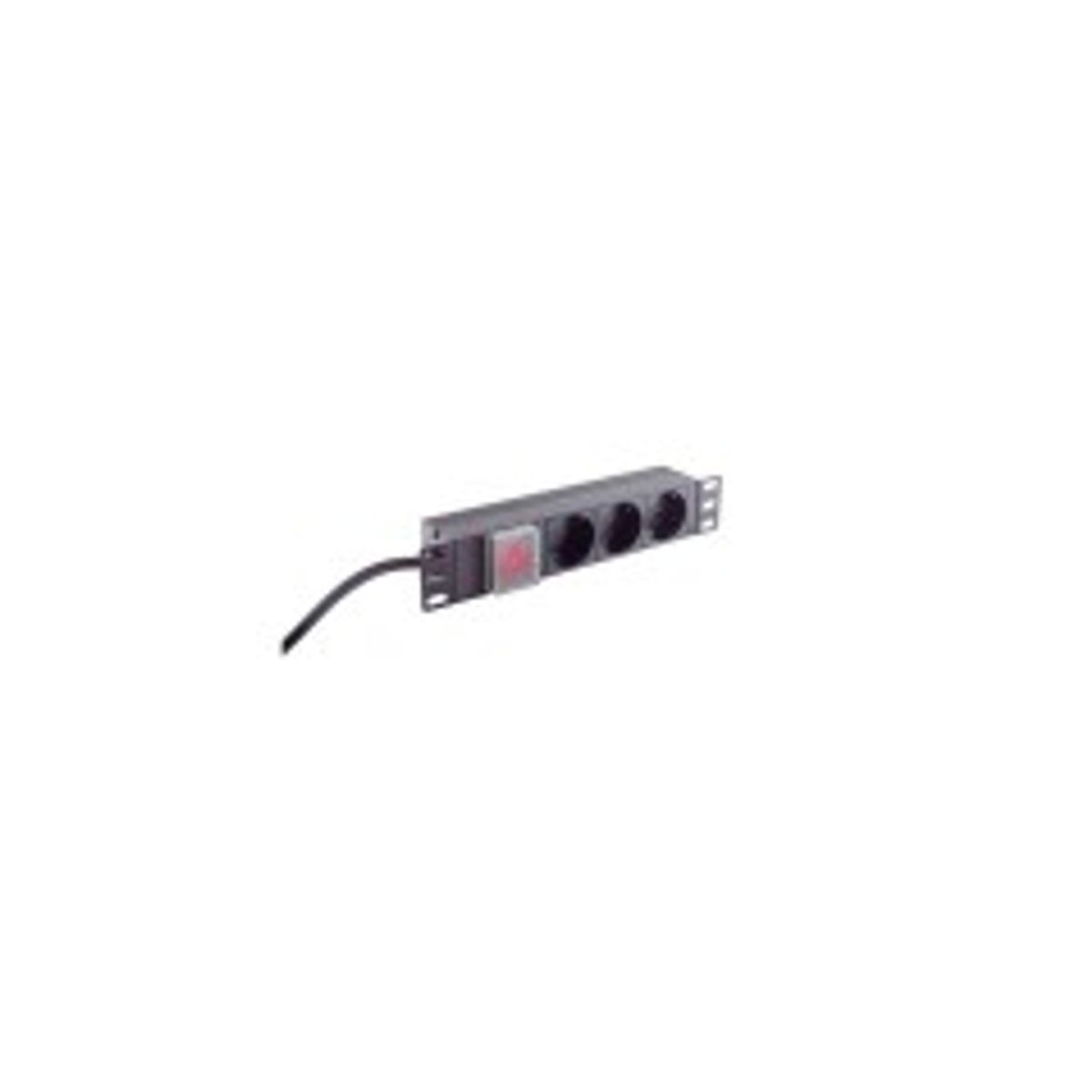 S-Impuls 10 Power Strip 3-Way 1U Sort