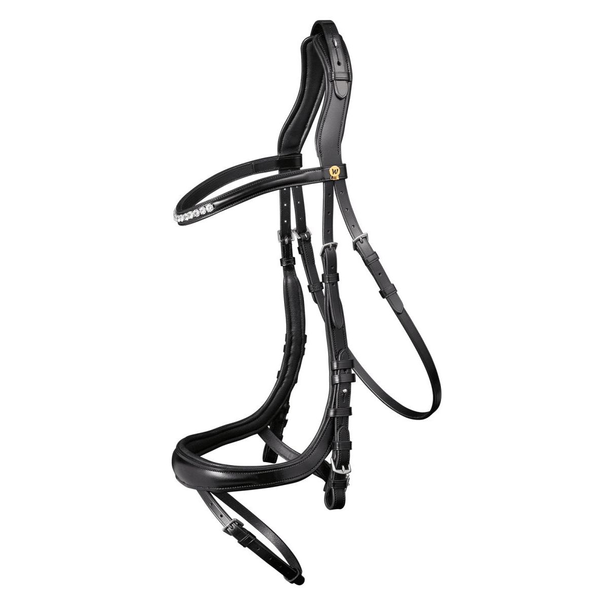 S-Line bridle Sensation, engl.comb. - Sort