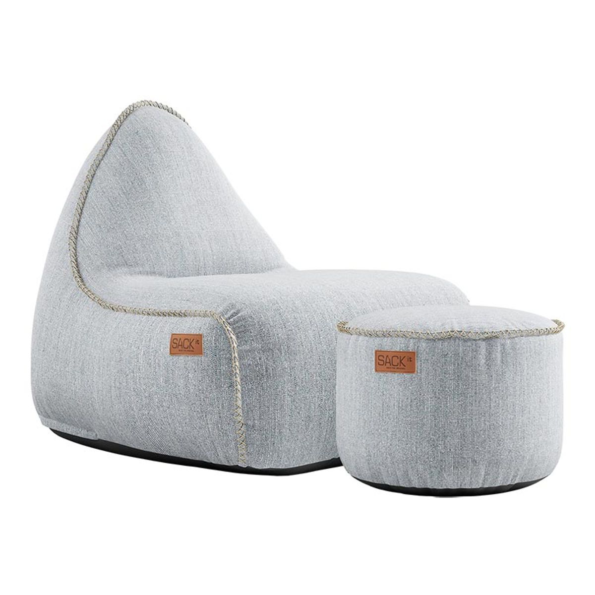 SACKit Cobana Lounge Chair og Pouf - Hvid