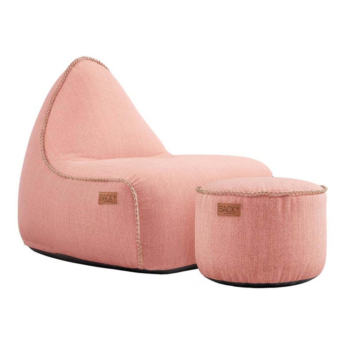 SACKit Cobana Lounge Chair og Pouf - Rose