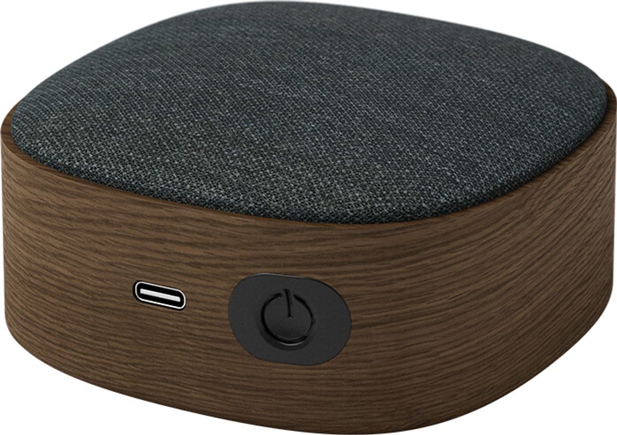 Sackit - Go Wood Transportabel Bluetooth Højtaler - Røget Eg