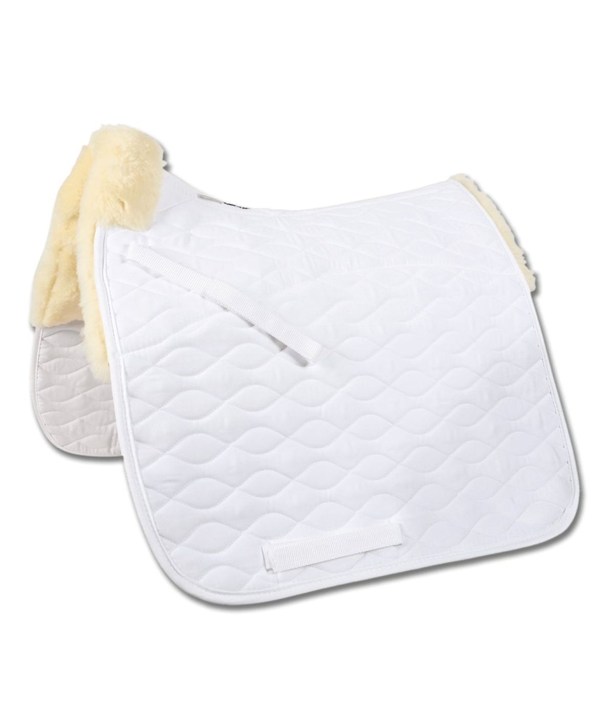 Saddle Pad Mailand Lambskin, white, D (Dressur)