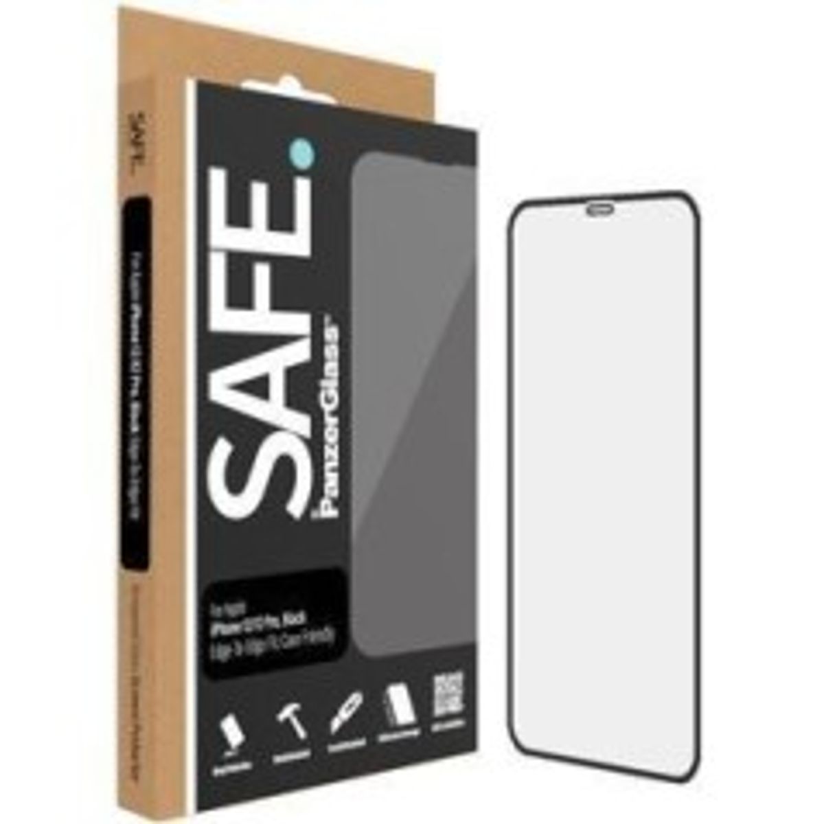 SAFE. by PanzerGlass Skærmbeskytter Sort Transparent Apple iPhone 12, 12 Pro