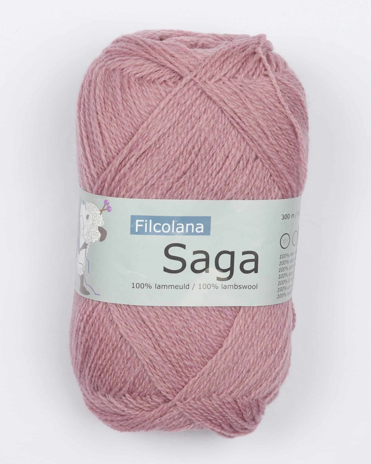 Saga fra Filcolana i mange farver (tyndt uldgarn) - 117 gammelrosa - 100% Uld