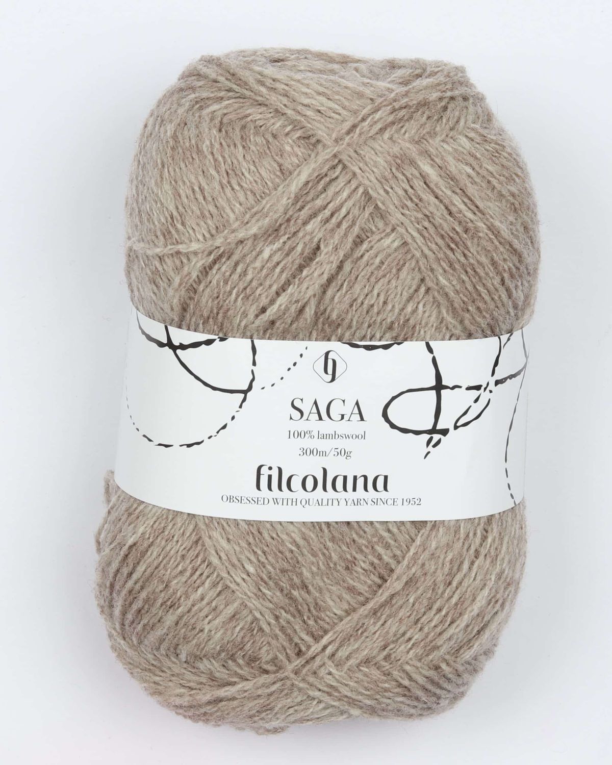 Saga fra Filcolana i mange farver (tyndt uldgarn) - 978 meleret beige - 100% Uld