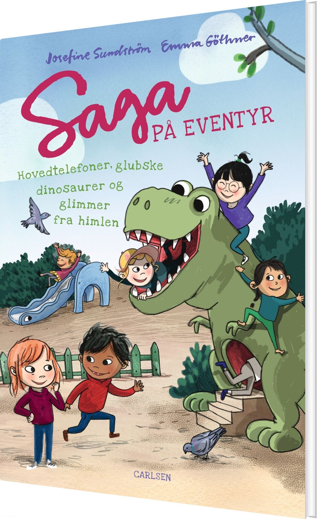 Saga På Eventyr - Høretelefoner, Glubske Dinosaurer Og Glimmer Fra Himlen - Josefine Sundström - Bog