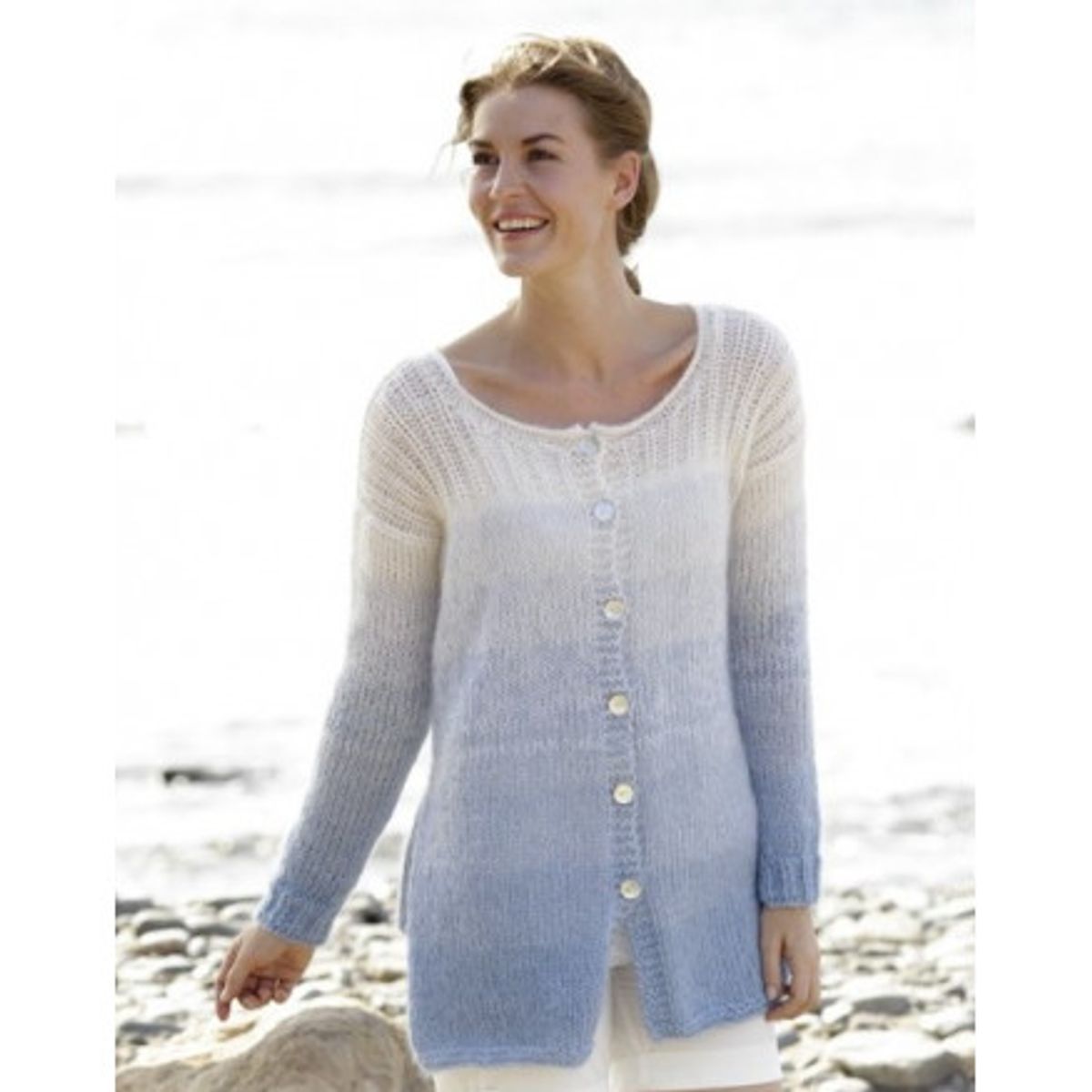 Sailing Cardigan by DROPS Design - Jakke Strikkeopskrift str. S - XXXL - Large