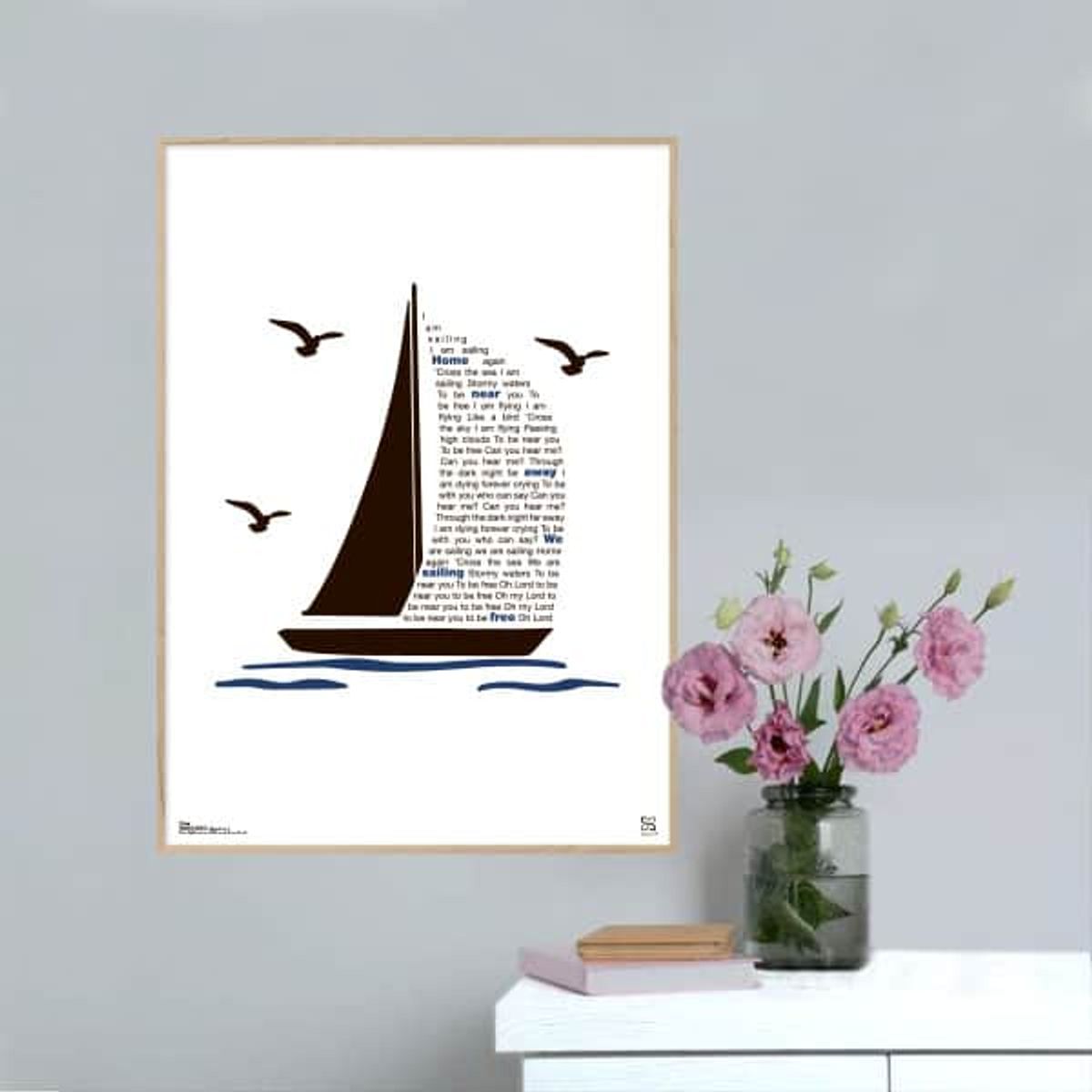 Sailing - Rod Steward - Songshape poster - 50 x 70 cm / XL / lodret