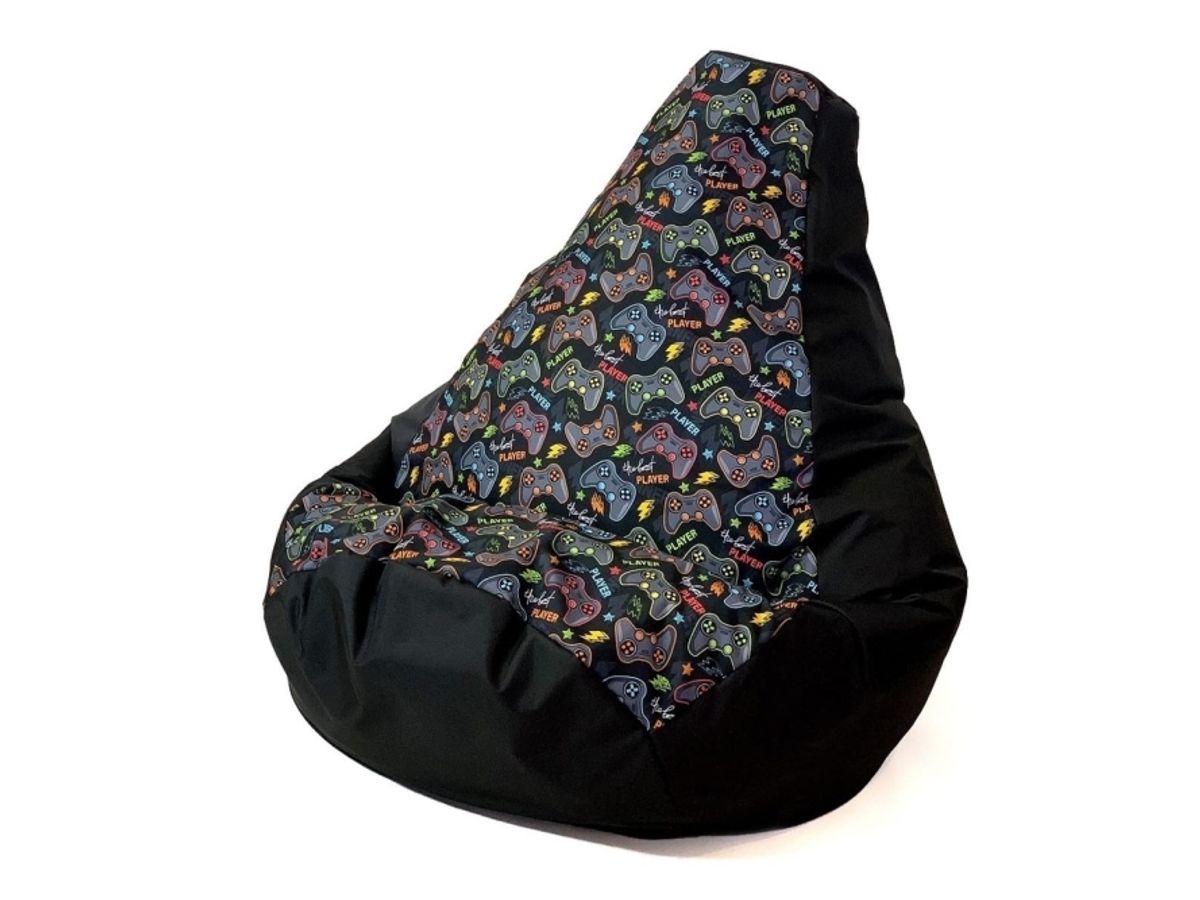 Sako Taske Pouffe Pear Print Black-Pad Player Xxl 140 X 100 Cm