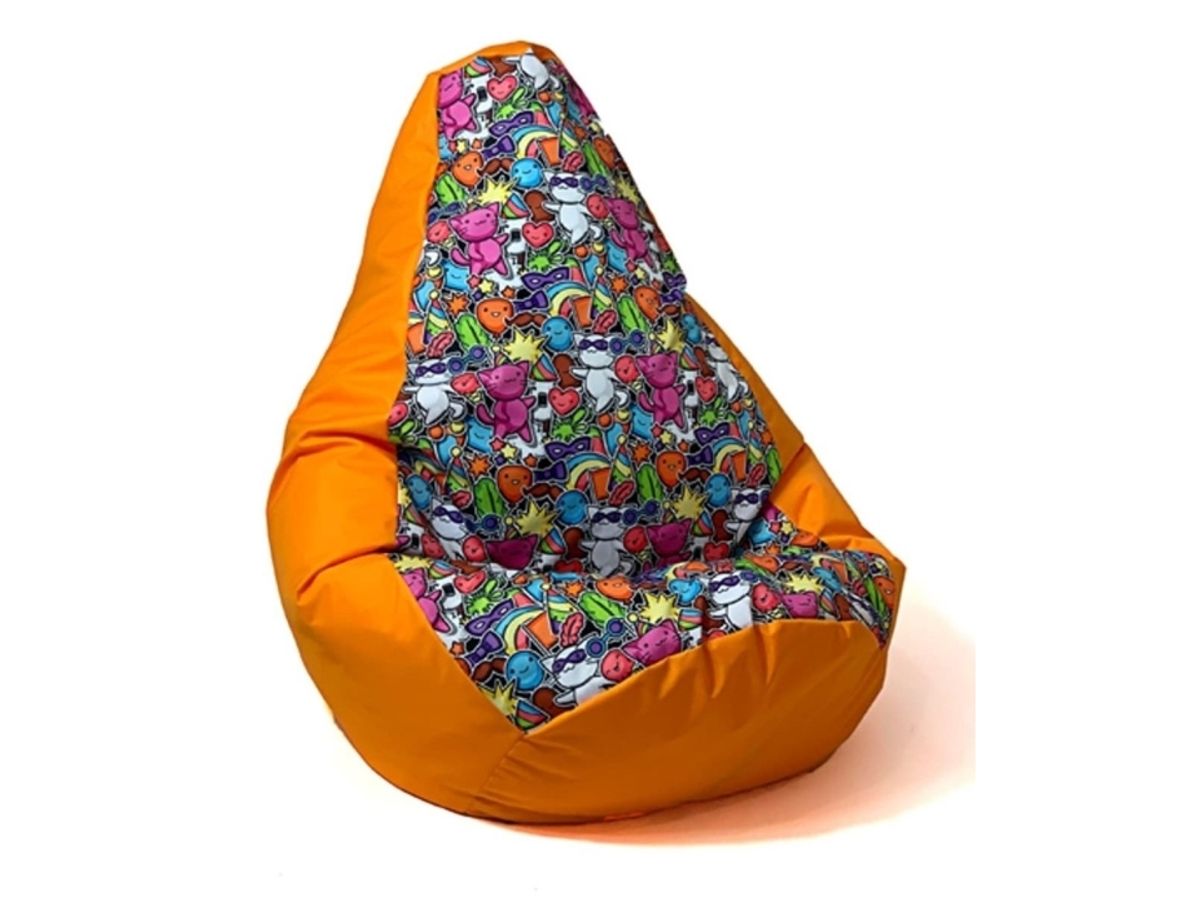 Sako Taske Pouffe Pear Print Orange-Fairy 2 Xxl 140 X 100 Cm