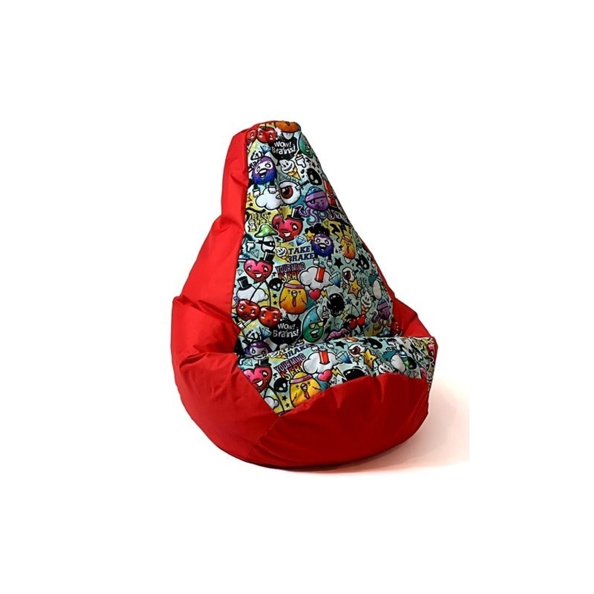 Sako Taske Pouffe Pæreprint Rød-Graffiti L 105 X 80 Cm