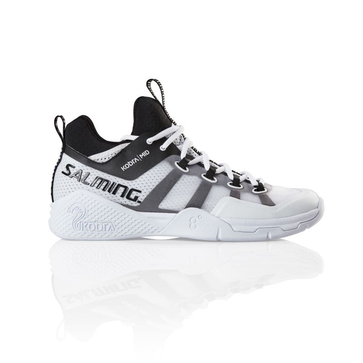 Salming Kobra 2 Mid Squashsko (White-Black) - 42 2/3