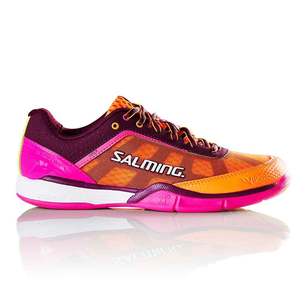 Salming Viper 4 Squashsko (Pink-Orange) - 38 2/3