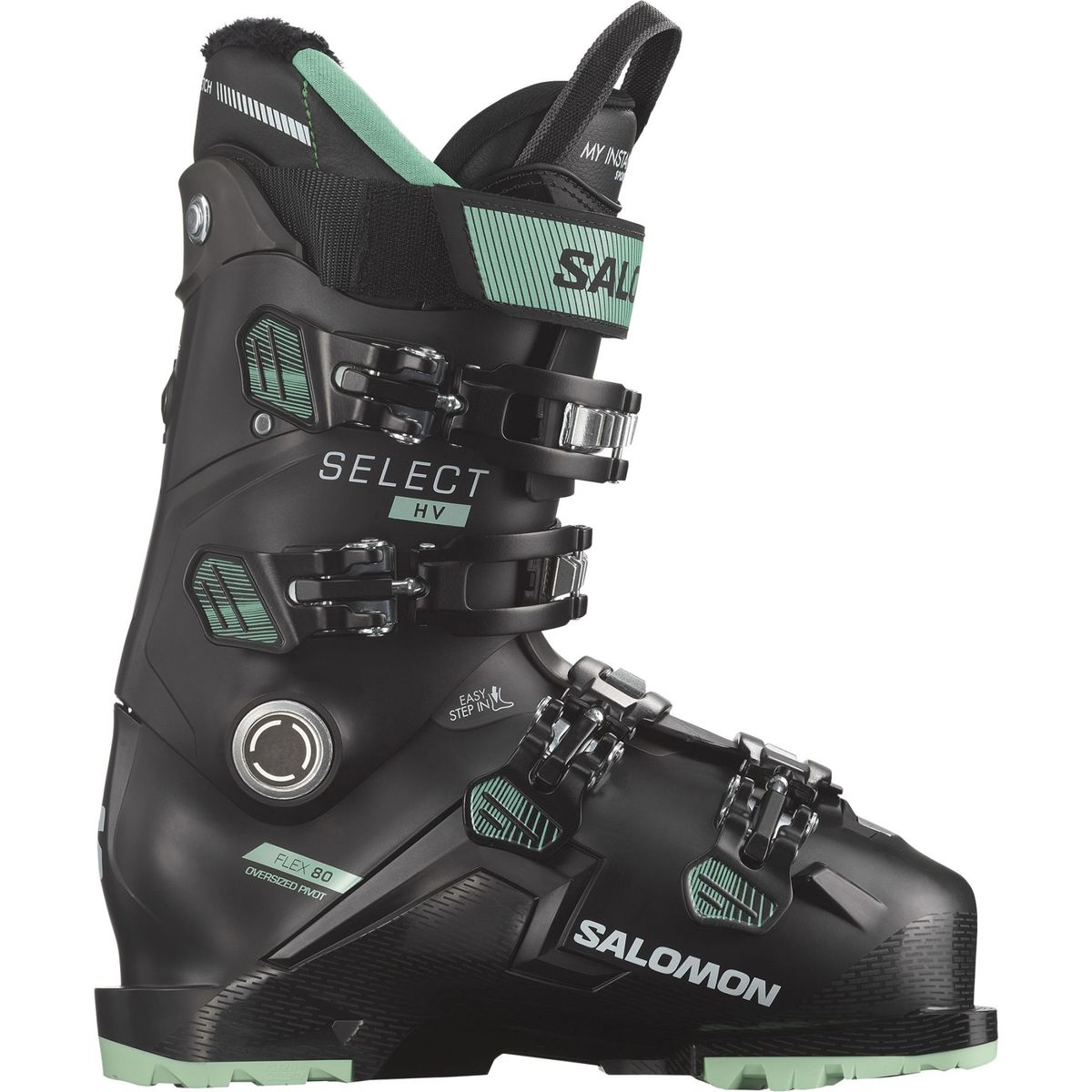 Salomon Select HV 80 W GW, skistøvler, dame, sort/grøn/hvid