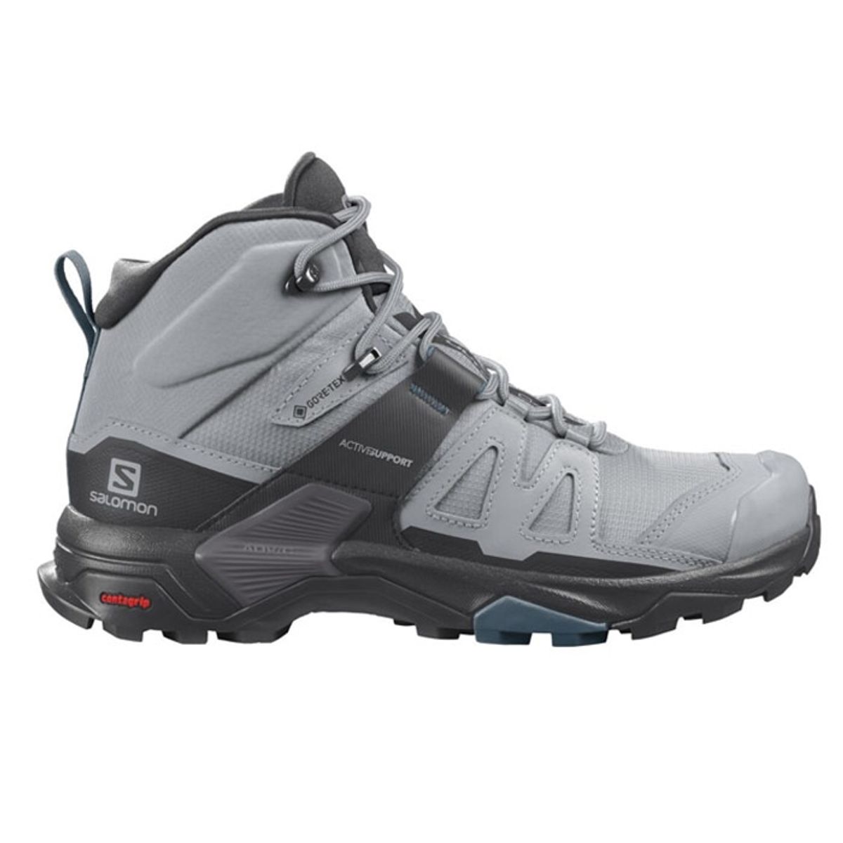 Salomon X Ultra 4 Mid Wide GTX Woman, quarry/Sort/leg.-41 1/3 / UK 7,5 - Vandrestøvler