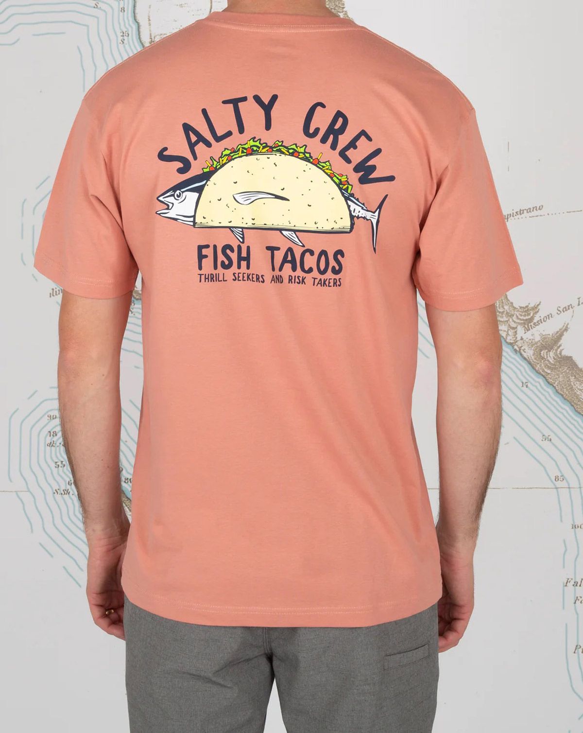 Salty Crew Baja Fresh Premium Kortærmet T-Shirt Coral