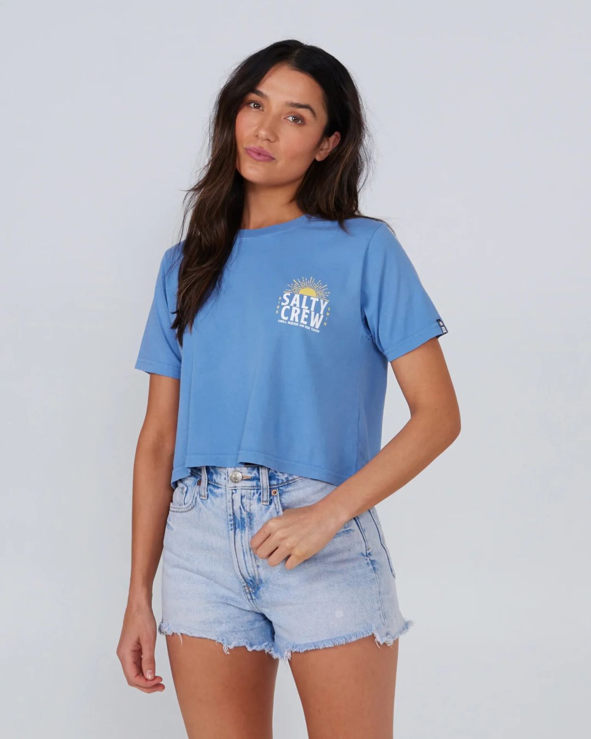 Salty Crew Crusin Crop Tee - Blue Dusk