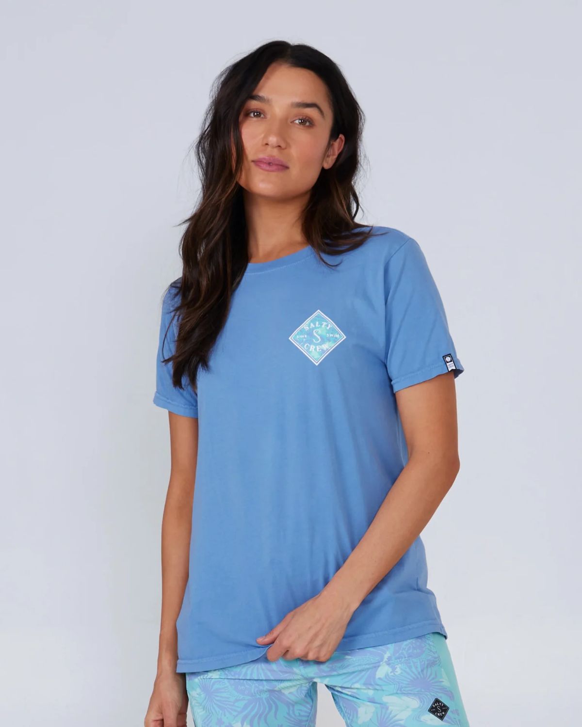 Salty Crew Printed Tippet Boyfriend Tee - Blue Dusk