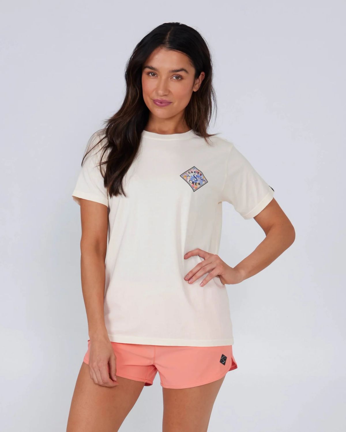 Salty Crew Printed Tippet Boyfriend Tee - Bone