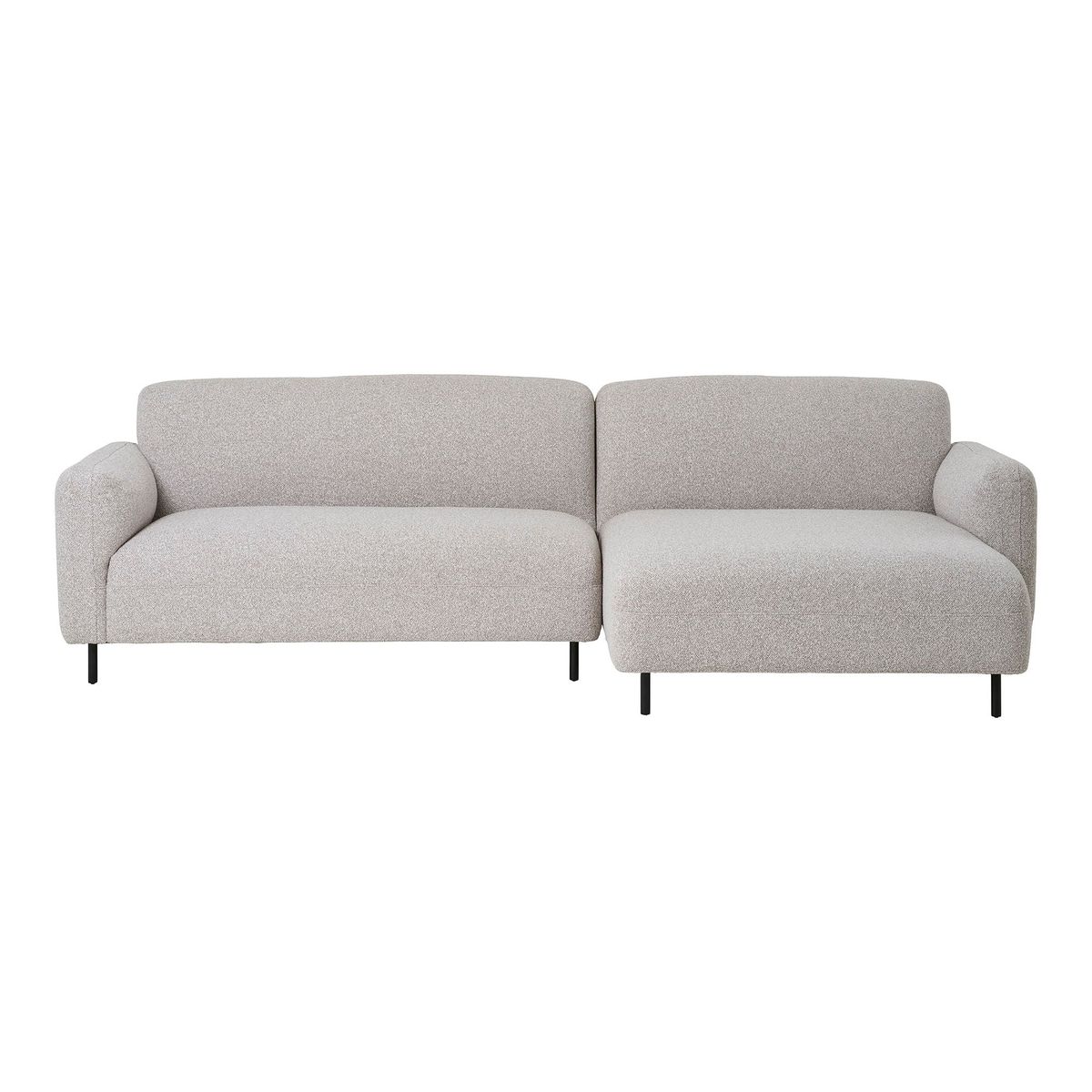 Salvador Loungesofa - Loungesofa, Højrevendt, Bouclé, Lysegrå, Hn1253