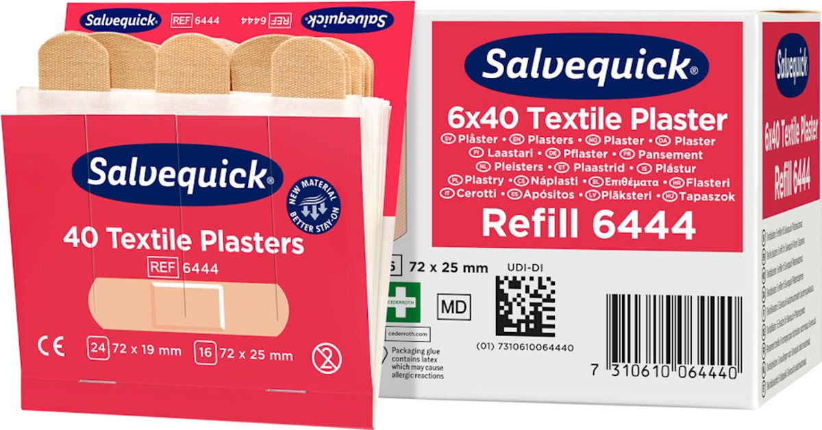 Salvequick - Plaster - 2 Størrelser - 6x40 Stk