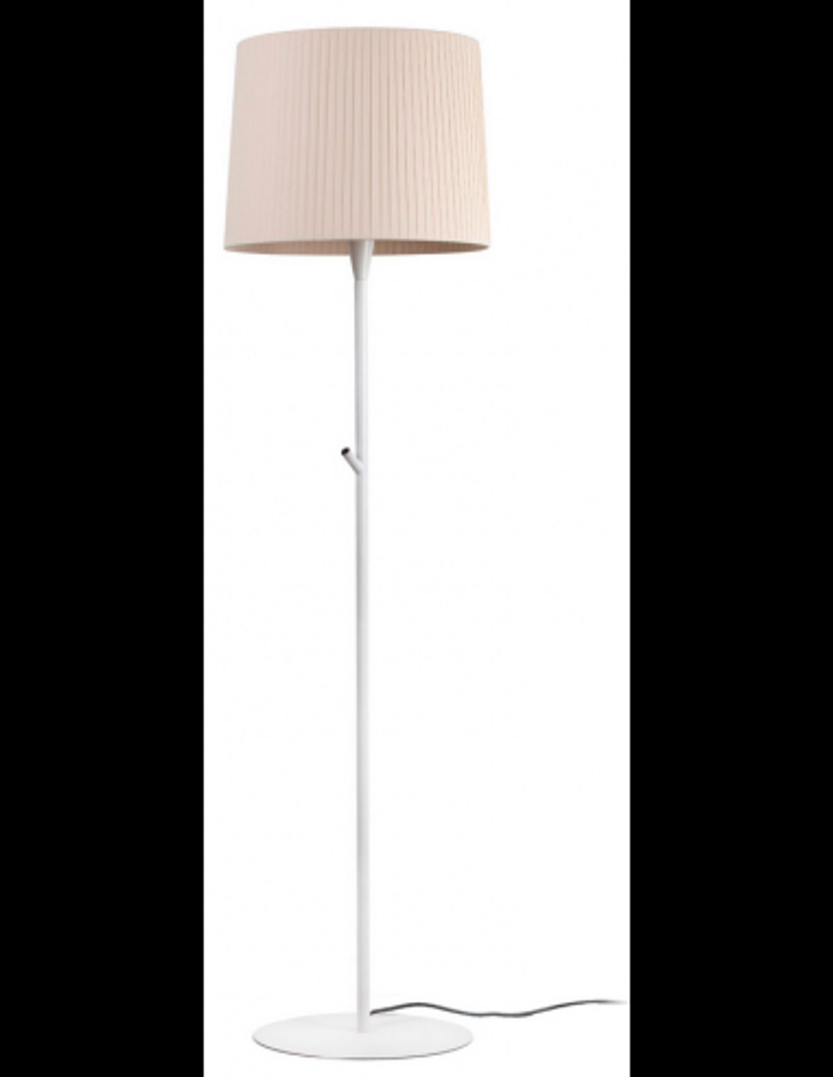 SAMBA Gulvlampe i stål og båndtekstil H154 cm 1 x E27 - Hvid/Beige