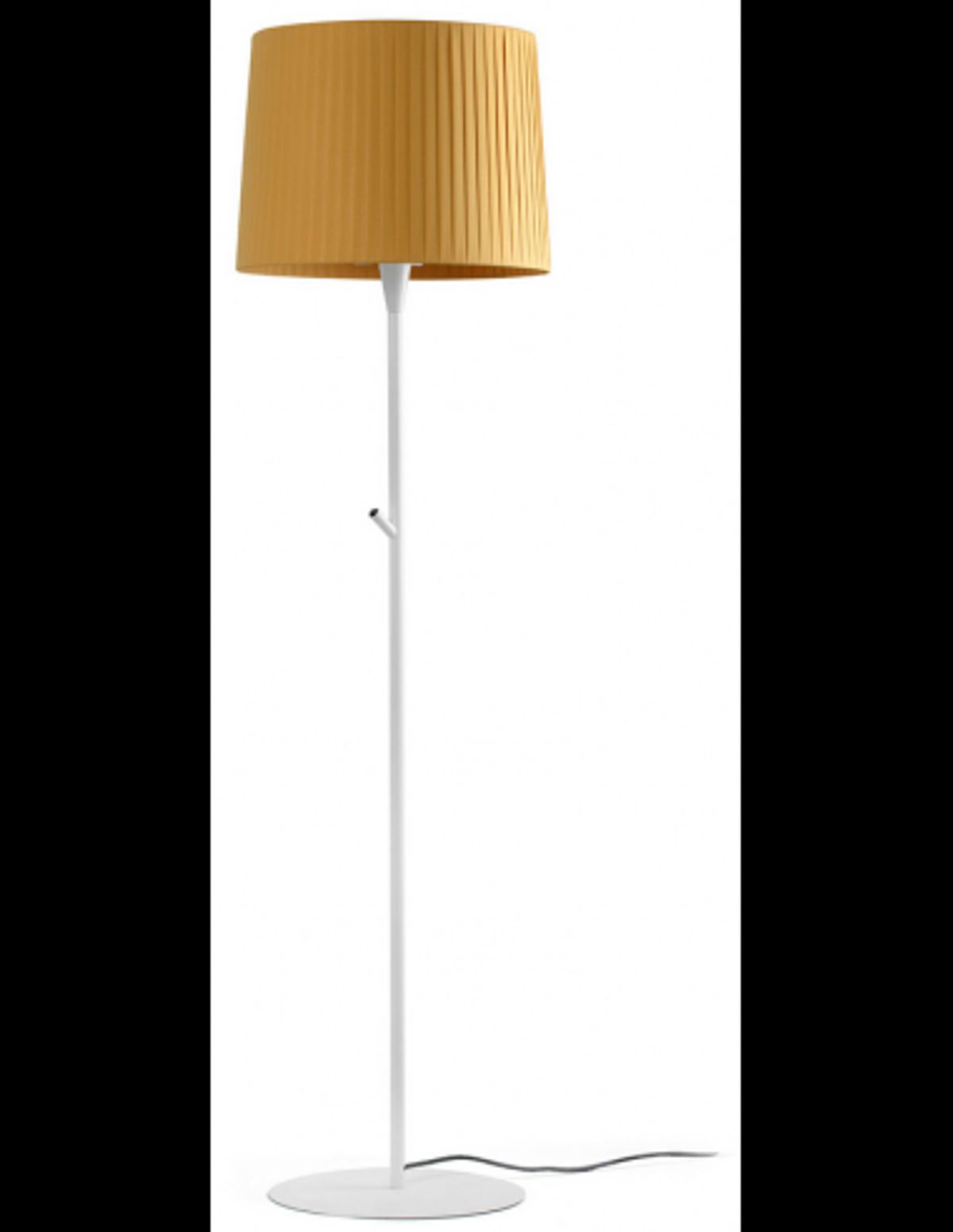 SAMBA Gulvlampe i stål og båndtekstil H154 cm 1 x E27 - Hvid/Gul