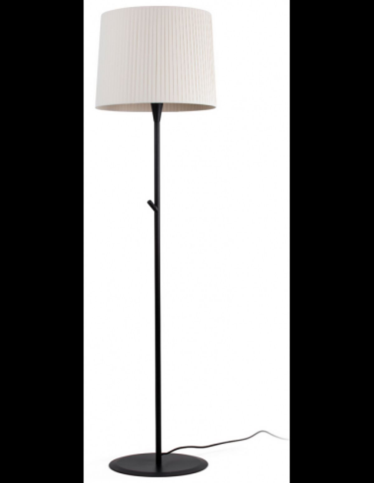 SAMBA Gulvlampe i stål og båndtekstil H154 cm 1 x E27 - Sort/Beige