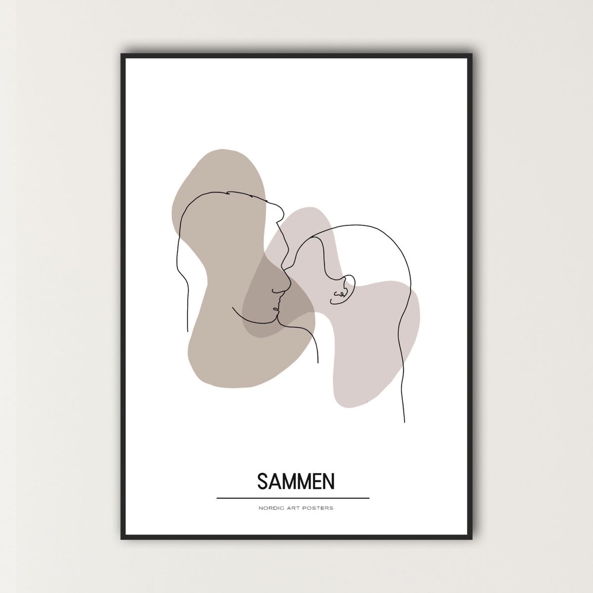 Sammen 50x70cm Med mørk ramme