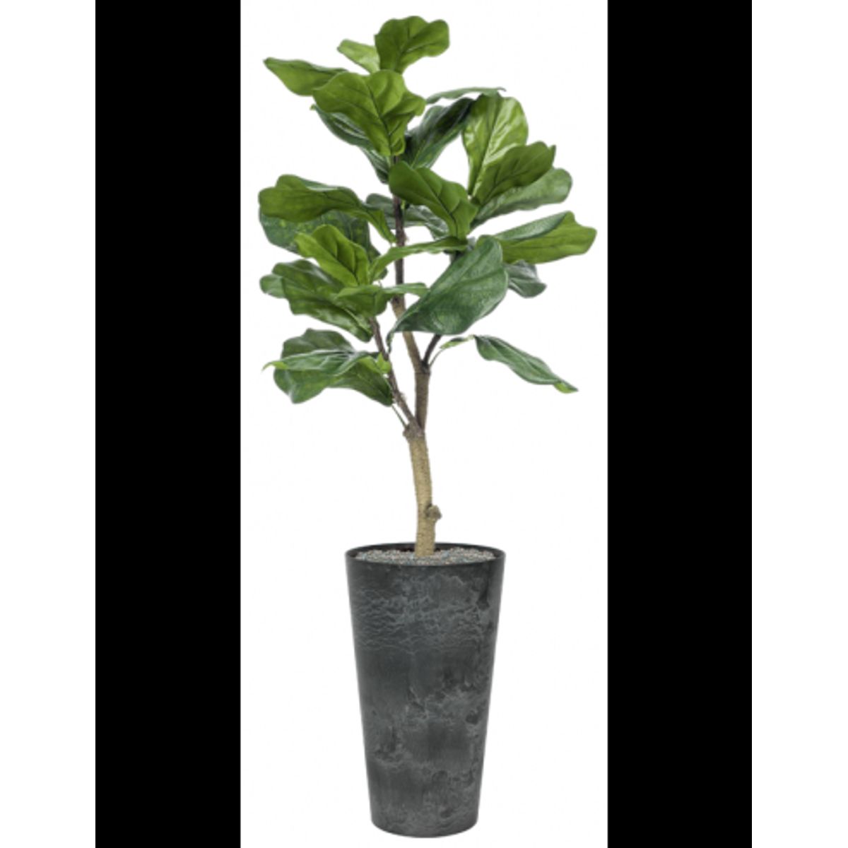 Sammenplantning med krukke og kunstig Ficus Lyrata plante H137 cm