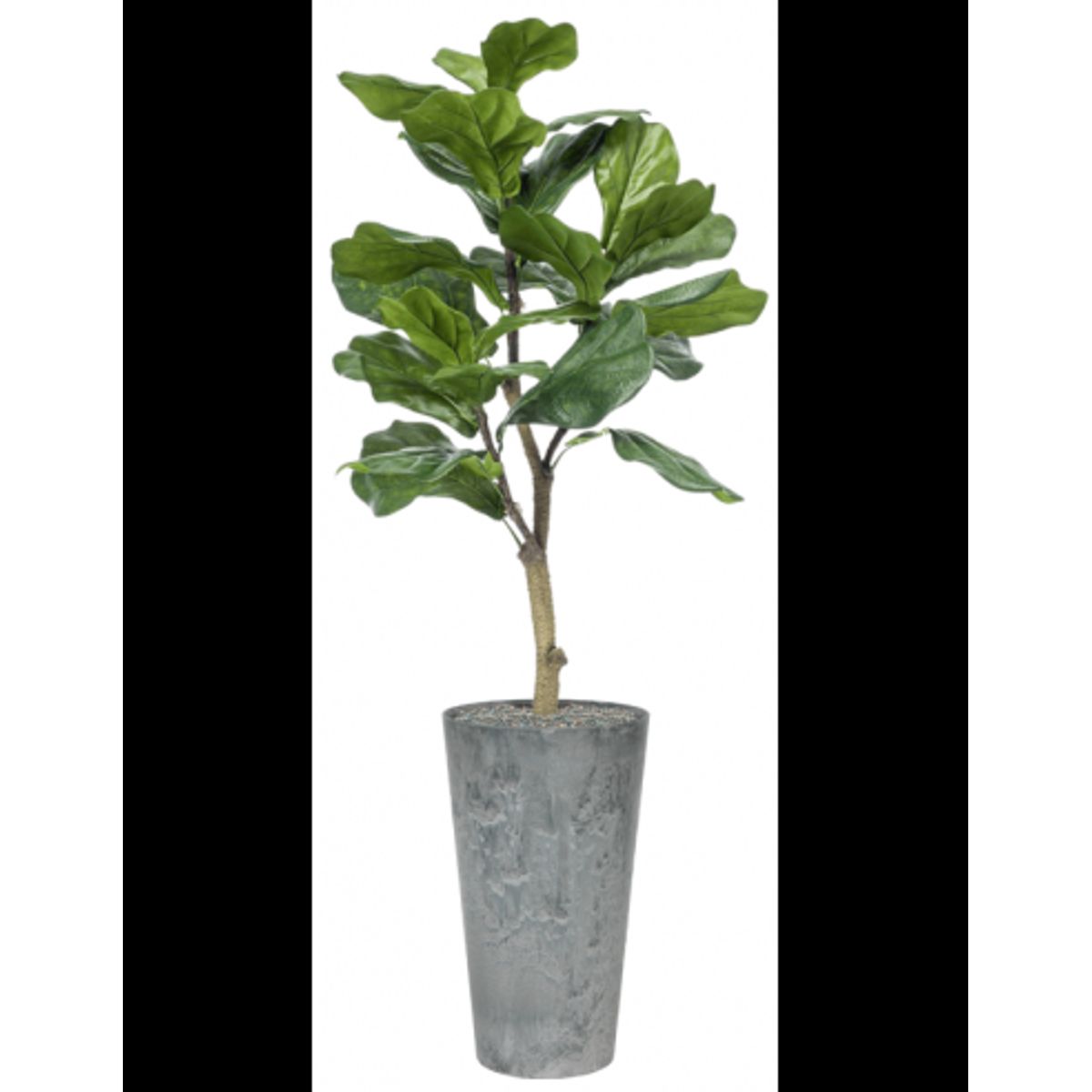 Sammenplantning med krukke og kunstig Ficus Lyrata plante H137 cm