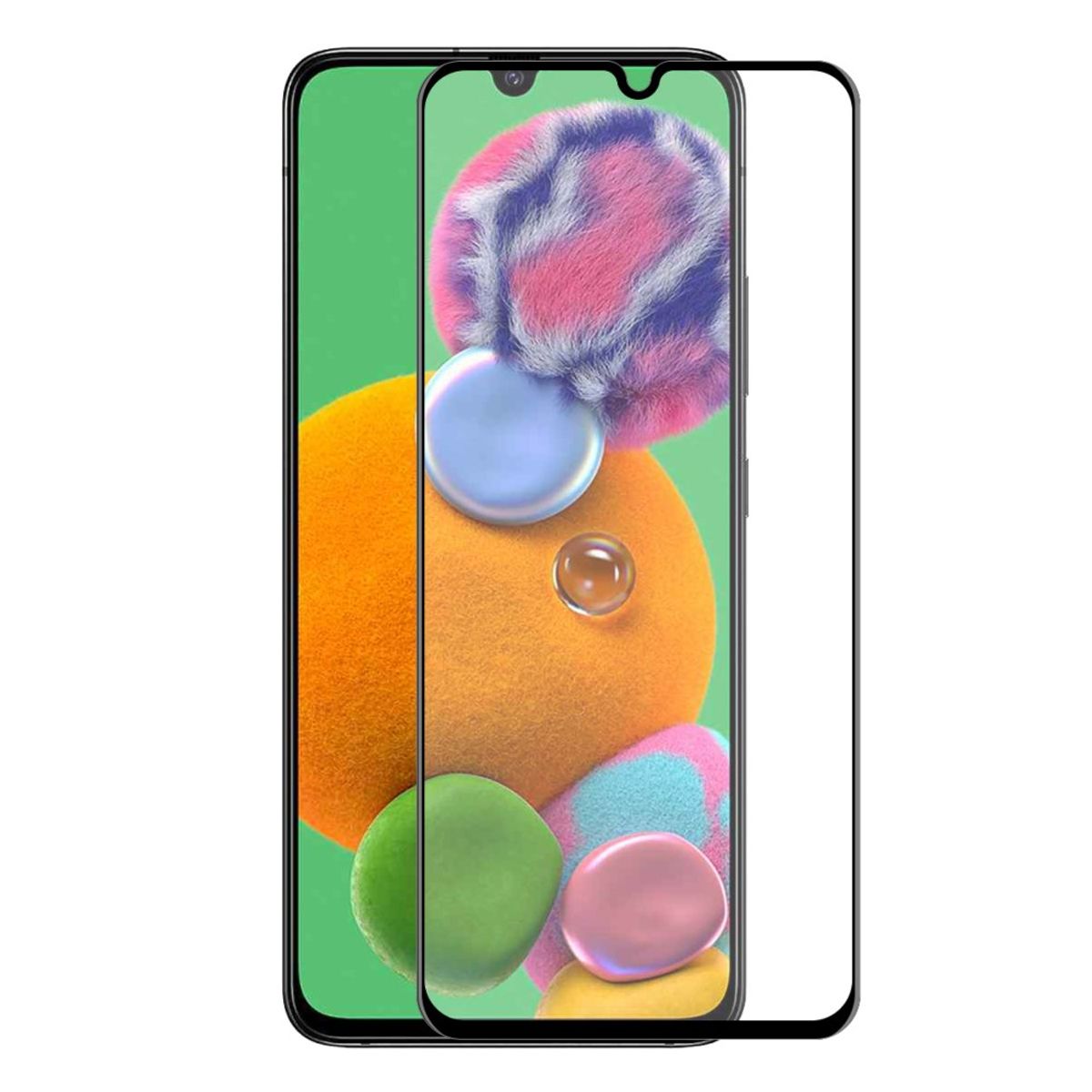 Samsung Galaxy A90 5G - HAT PRINCE hærdet beskyttelsesglas 0.26 mm m/komplet dækning