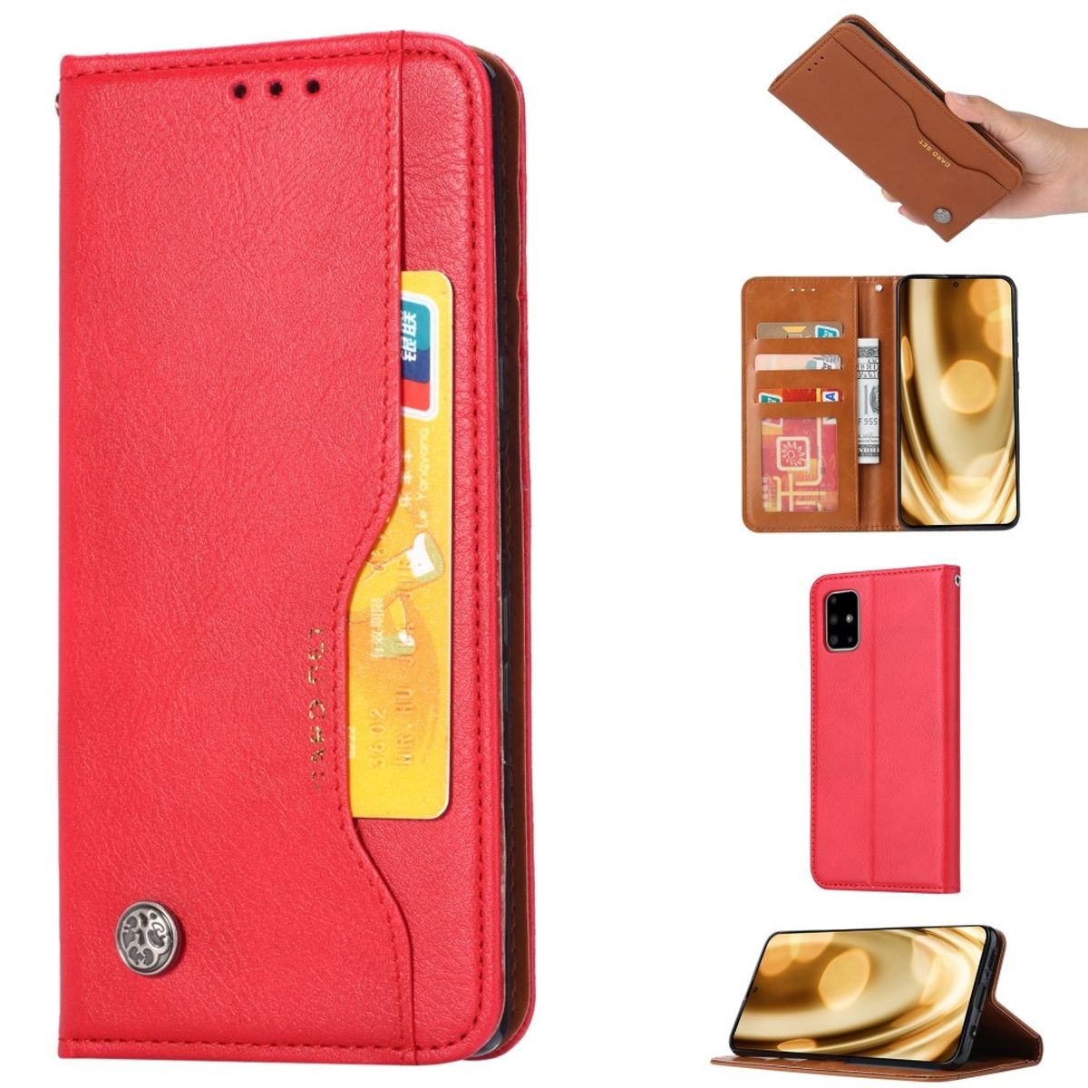 Samsung Galaxy Note 20 / Note 20 5G - Flip læder cover / pung - Rød