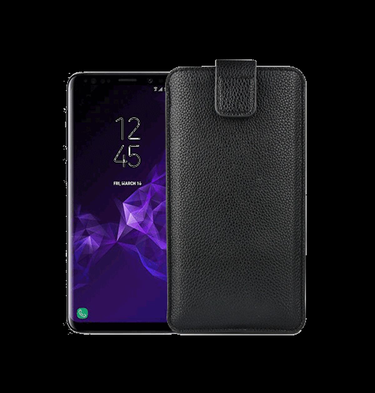 Samsung Galaxy Note 8 - Verona Læder Sleeve M. Lukning - Black Onyx