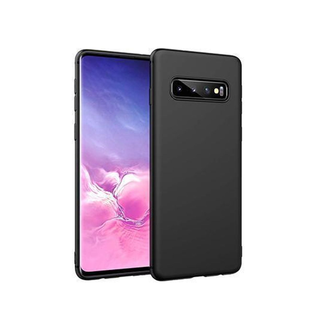 Samsung Galaxy S10+ (Plus) - Novo Frosted Matte Slim Silikone Cover - Sort