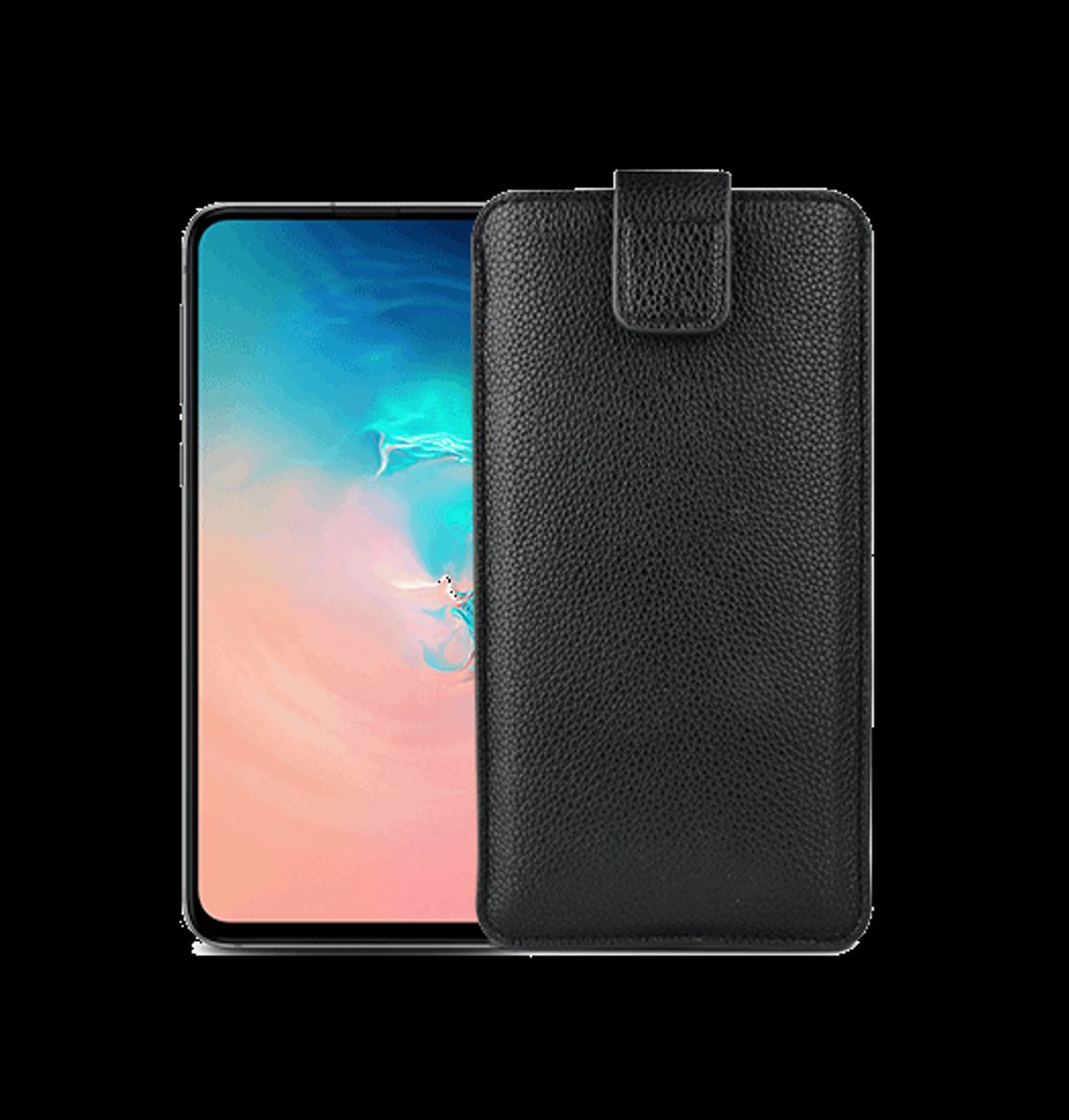 Samsung Galaxy S10+ (Plus) - Verona Læder Sleeve M. Lukning - Black Onyx