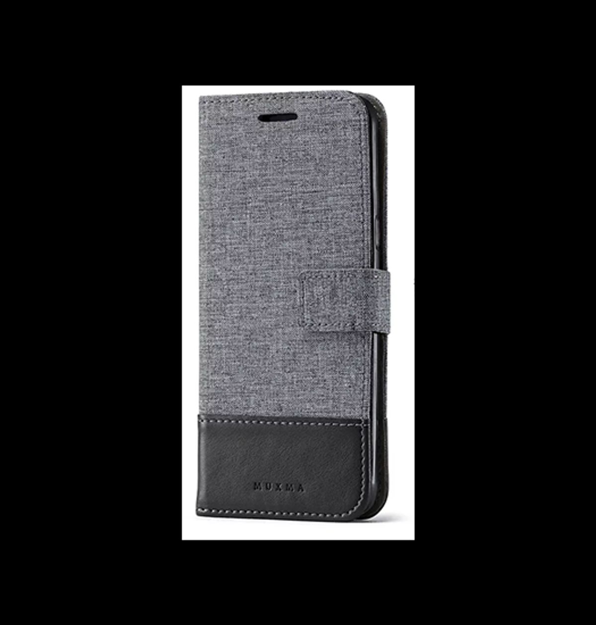 Samsung Galaxy S8+ (Plus) - Muxma Premium Flip Stof Etui - Sort