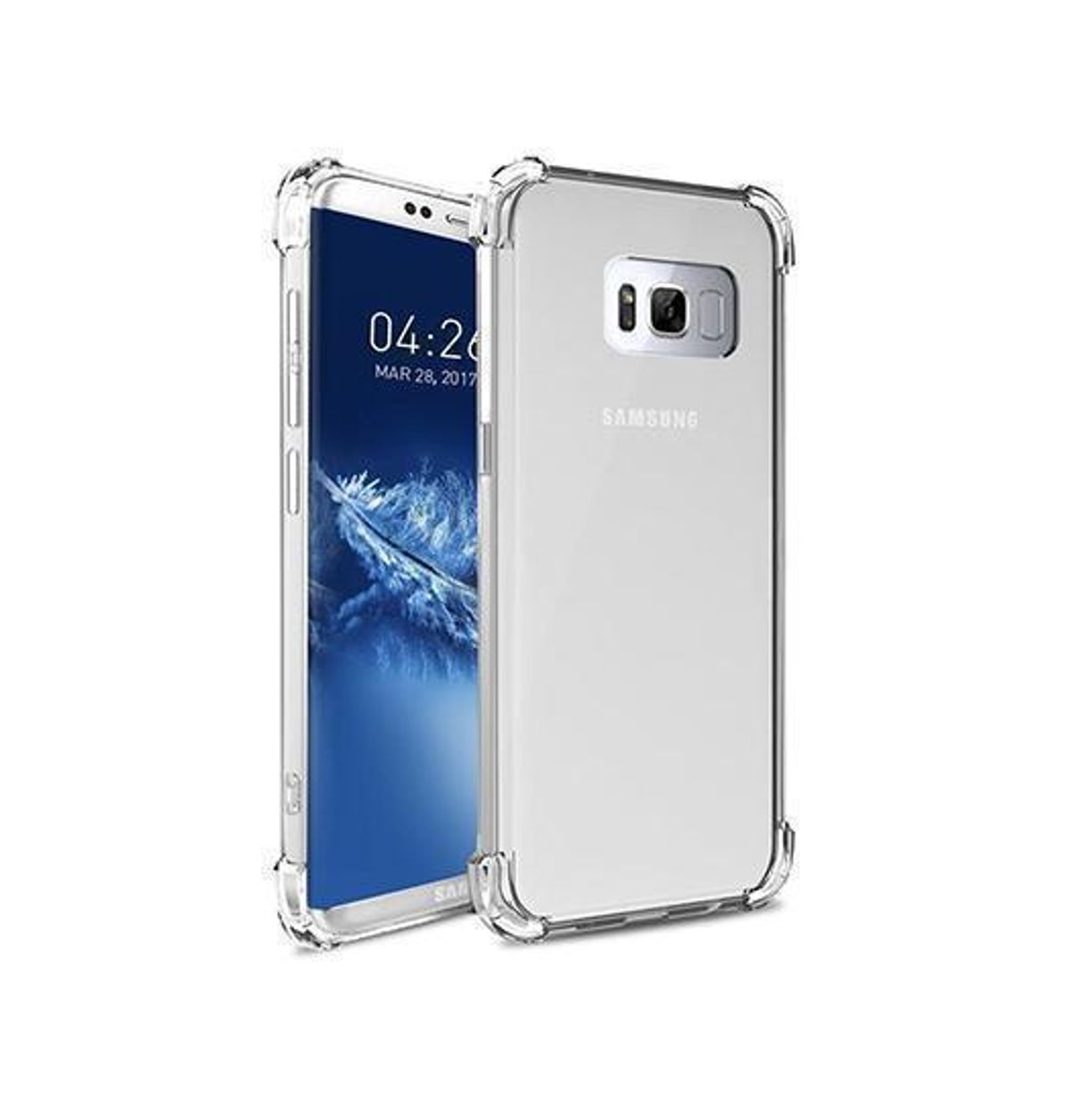 Samsung Galaxy S8 - Silent Stødsikker Silikone Cover - Gennemsigtig