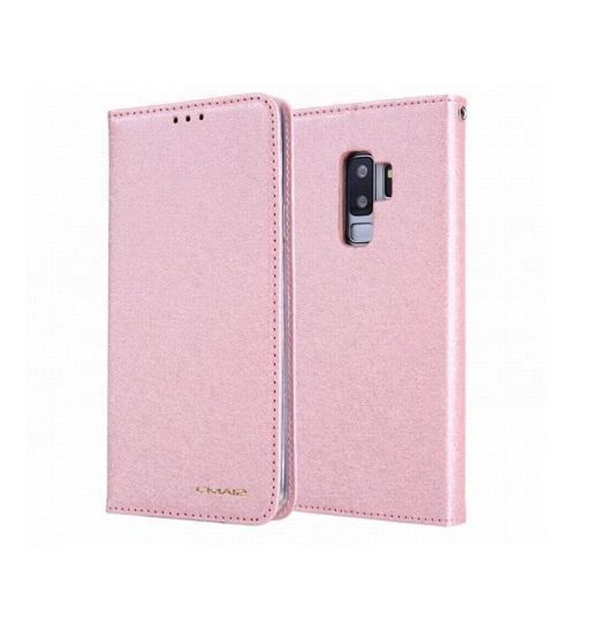 Samsung Galaxy S9 - CMAIS Stof Flipcover Etui - Rosa/Guld