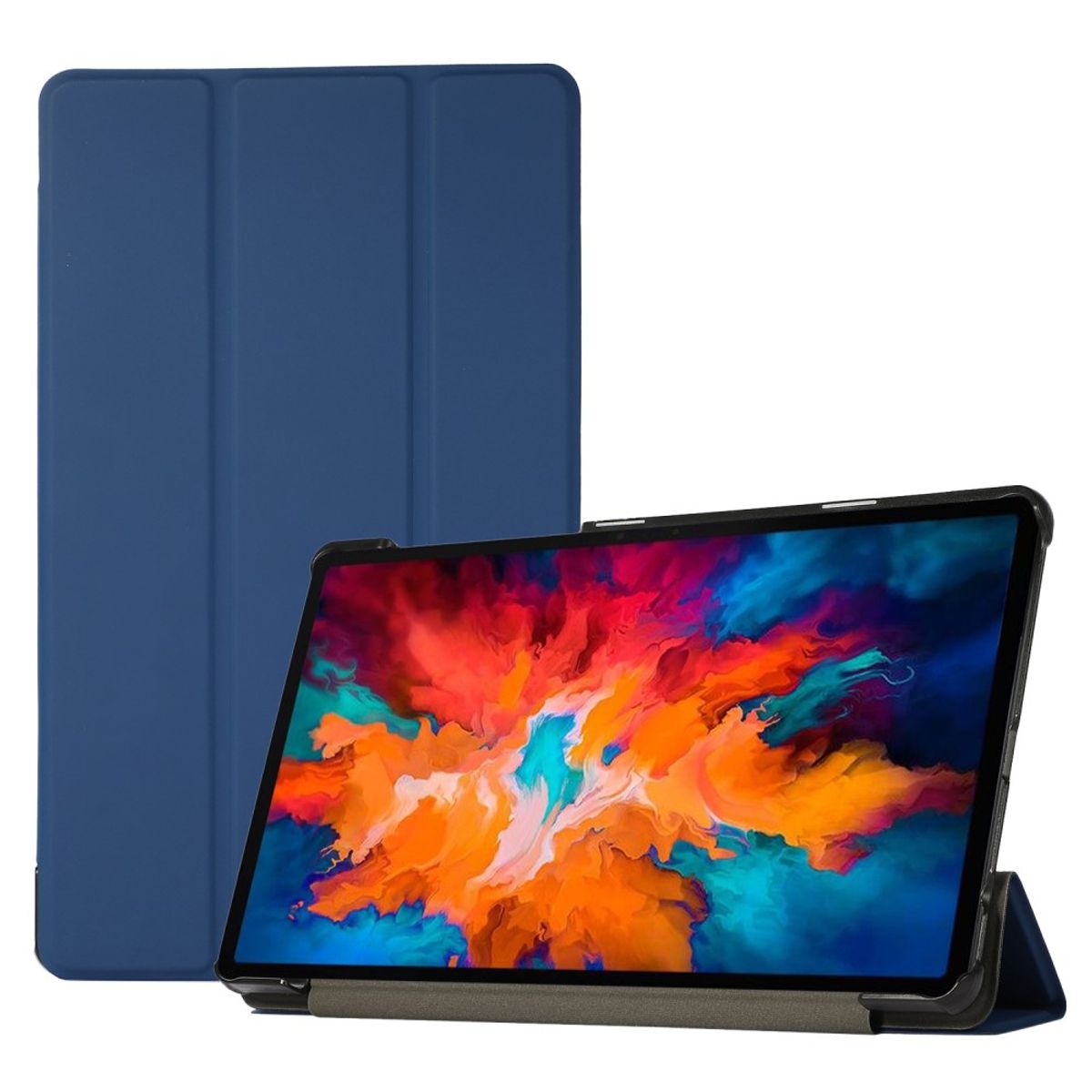 Samsung Galaxy Tab A7 Lite 8.7 - Tri-Fold læder cover - Mørkeblå