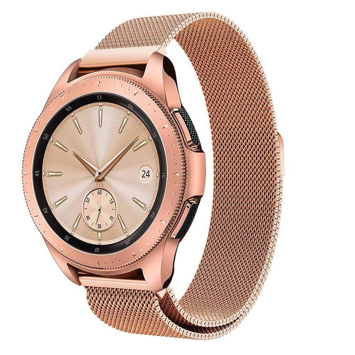 Samsung Galaxy Watch 42mm - Milanese Loop urrem m/magnetisk lukning - Rosa guld