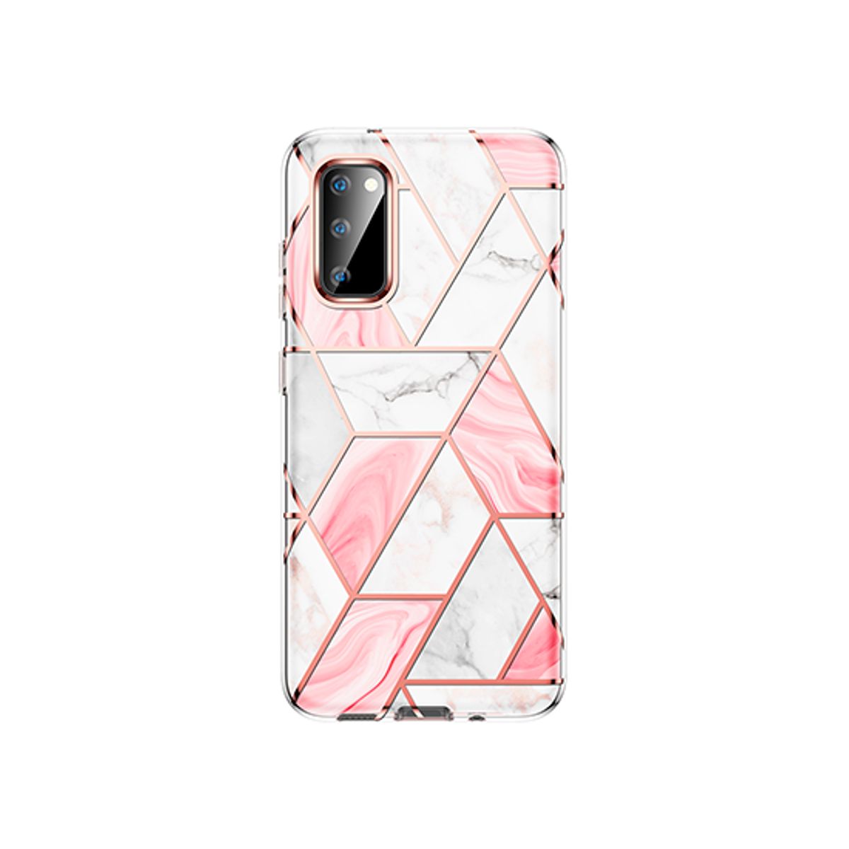 Samsung S20+(Plus) - UNIQ&trade; Marble Silikone Cover - Rose Pearl