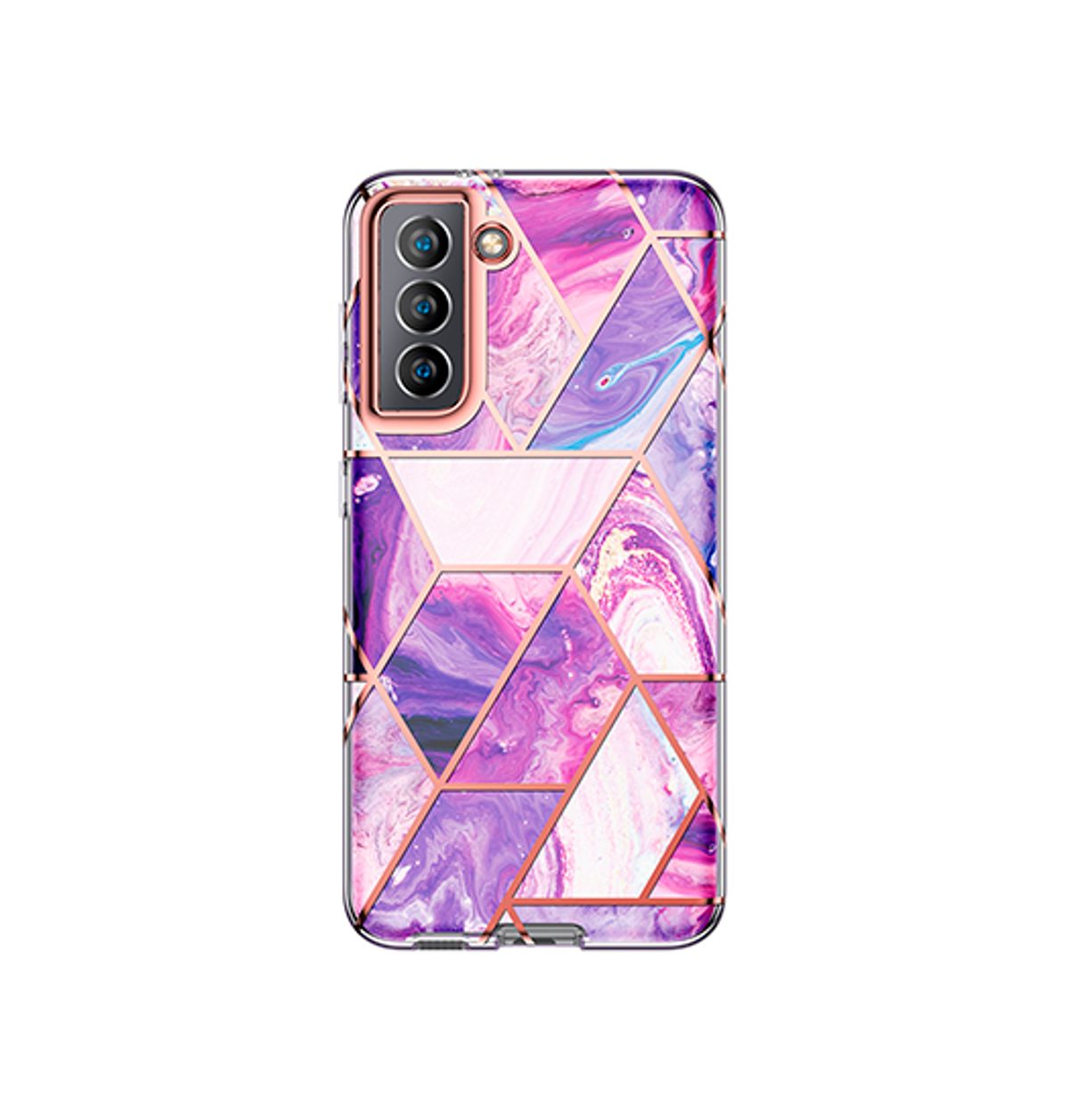 Samsung S21+(Plus) - UNIQ&trade; Marble Silikone Cover - LIlla