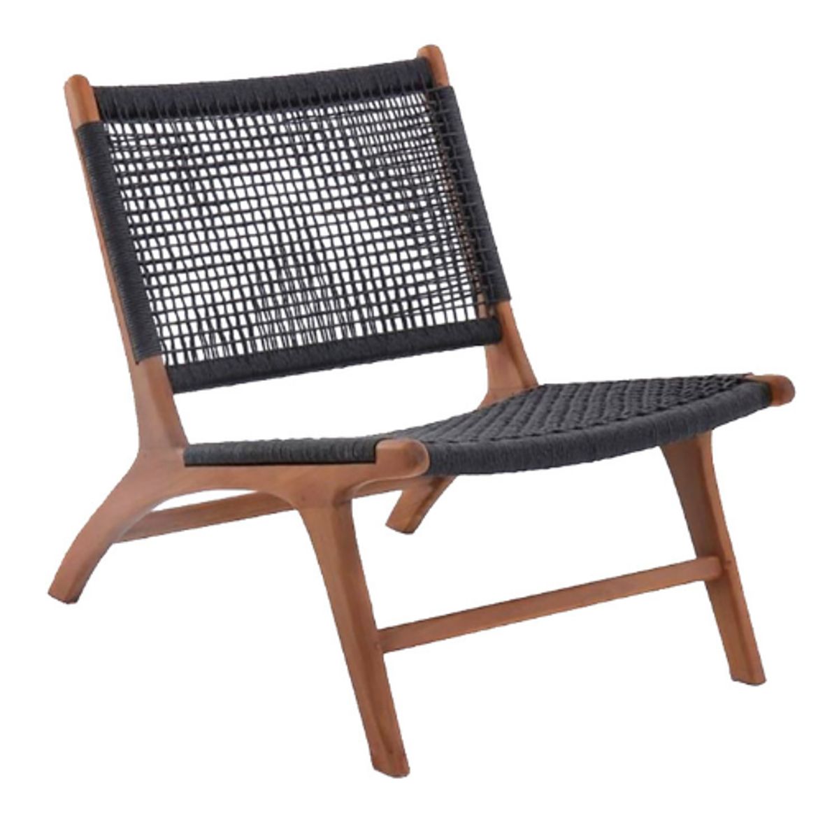 San Pedro Lounge stol | Sort teak