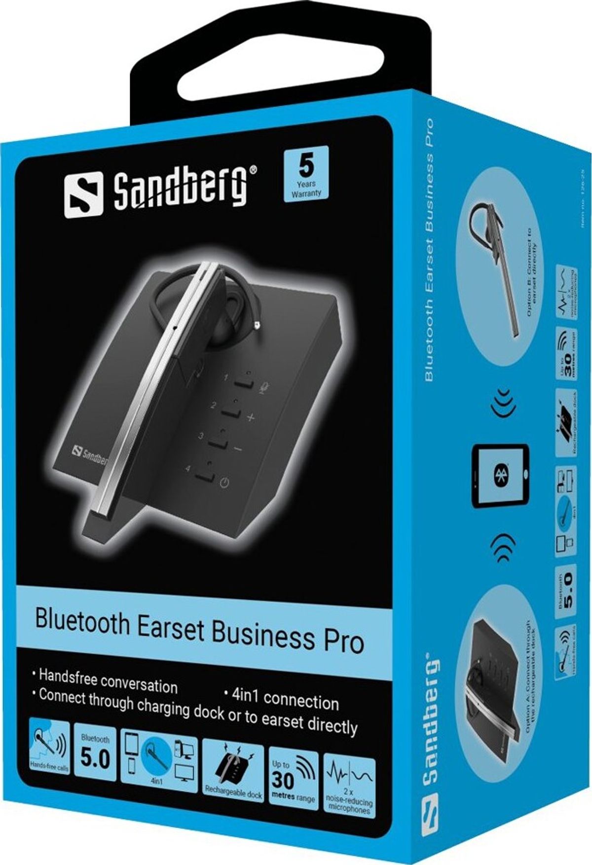 Sandberg - Bluetooth Earset Business Pro - Chat Headset