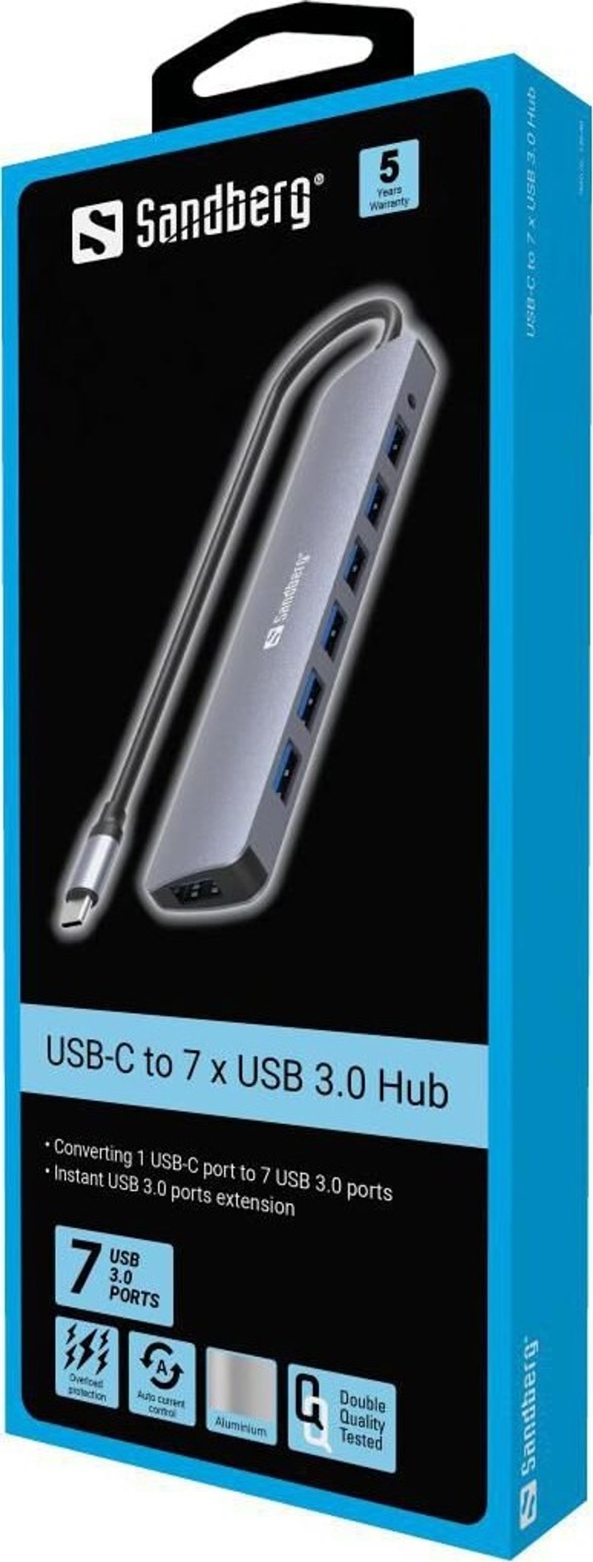 Sandberg - Usb-c To 7 X Usb 3.0 Hub