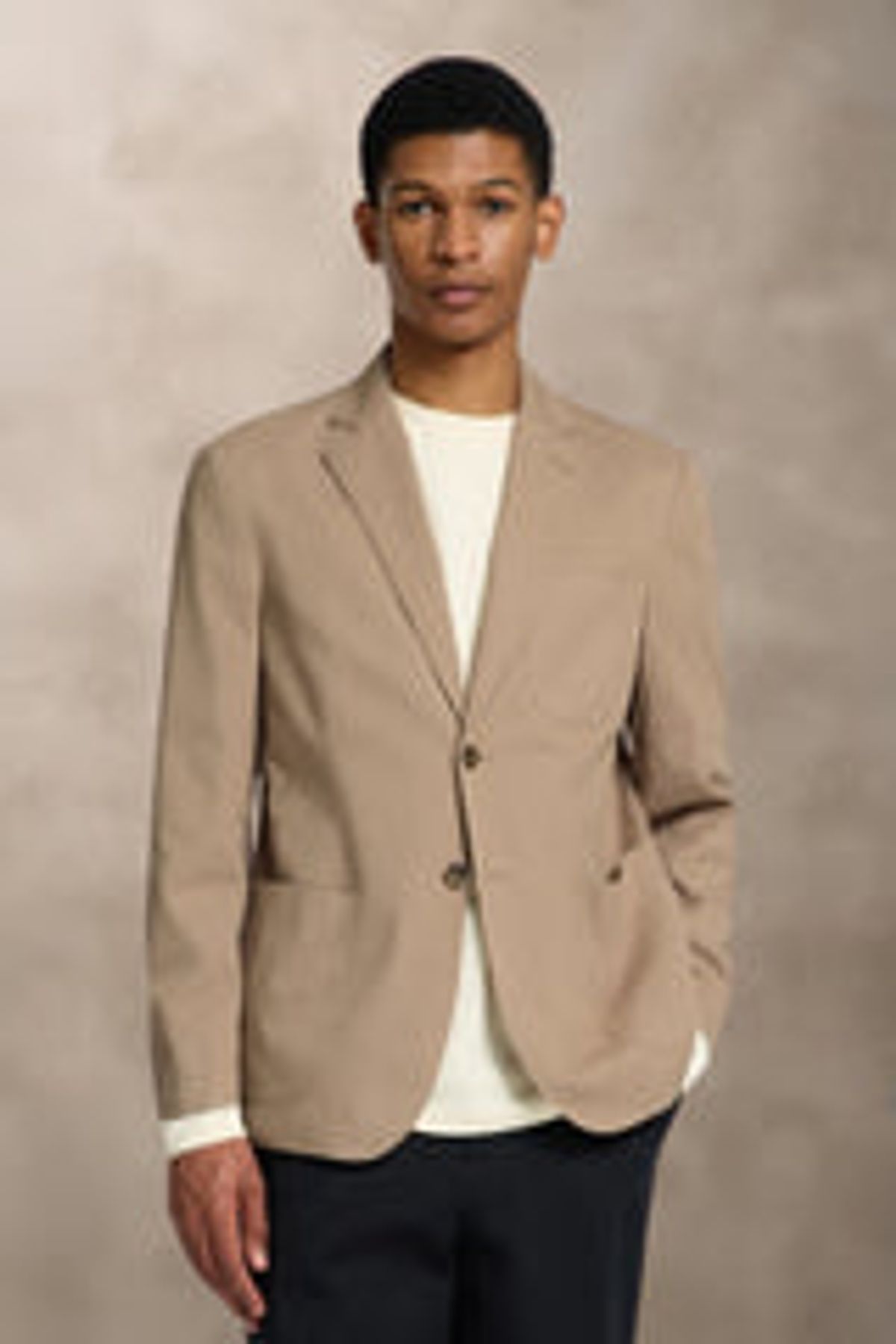 Sandfarvet Casual Blazer