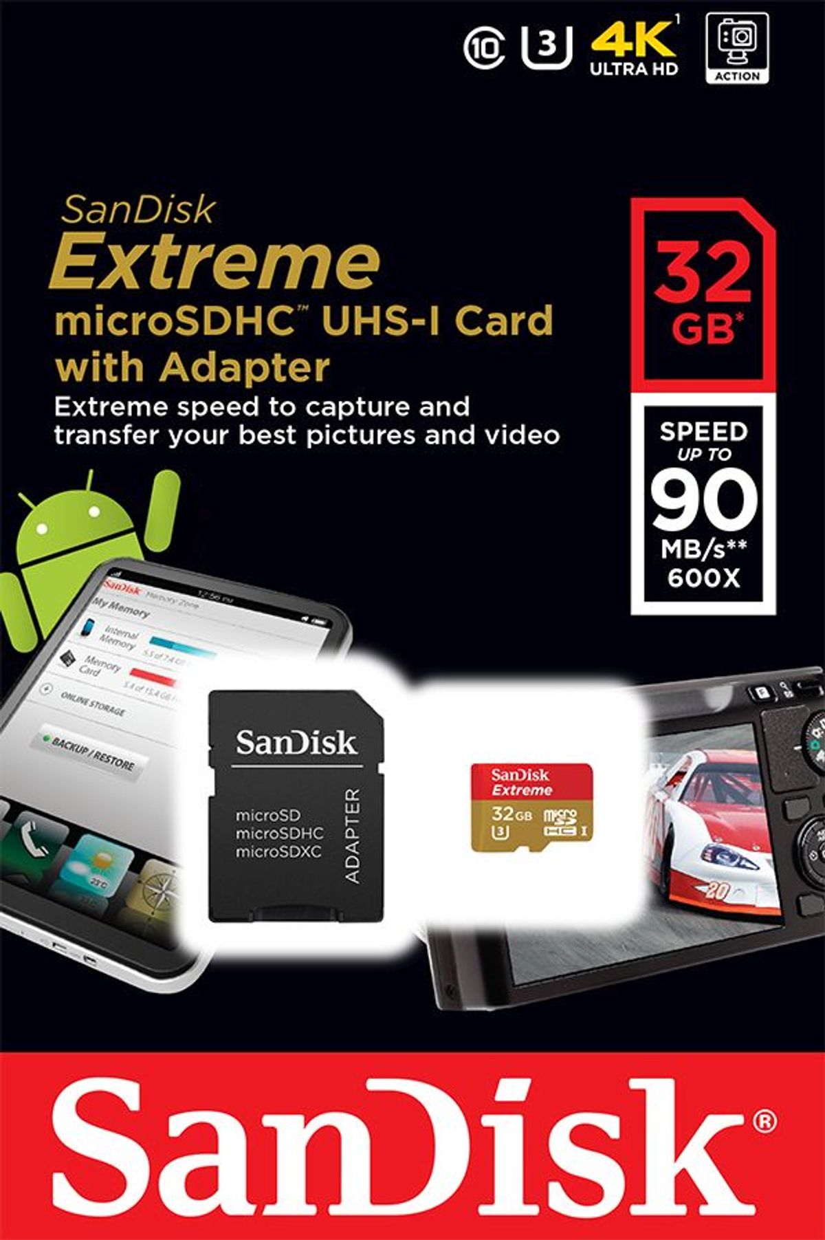 Sandisk Extreme microSDHC UHS-I 32gb/90MB/s class 10