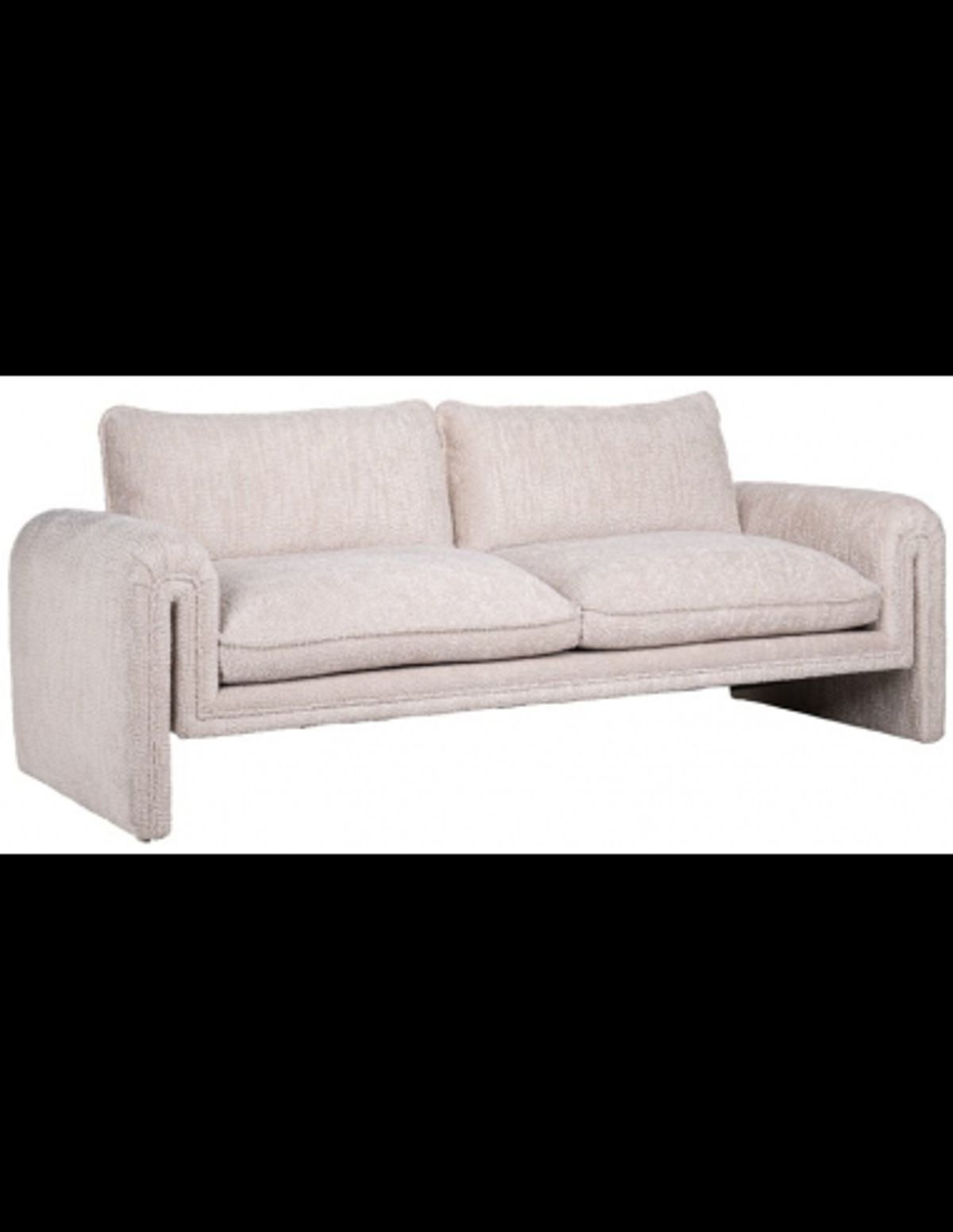 Sandro 3-personers sofa i polyester B230 cm - Creme