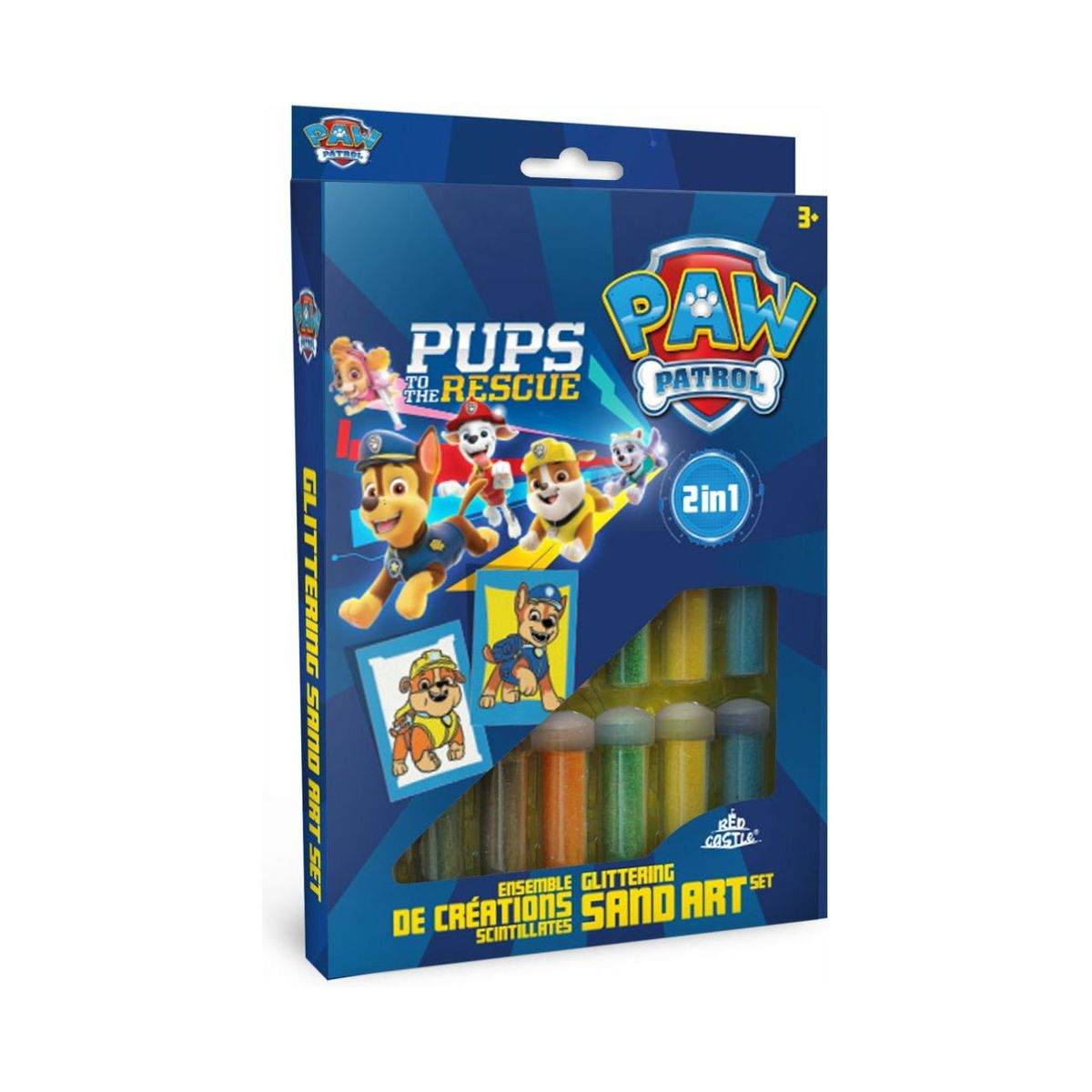 Sandtegning - Paw Patrol - Chase (2 ark)